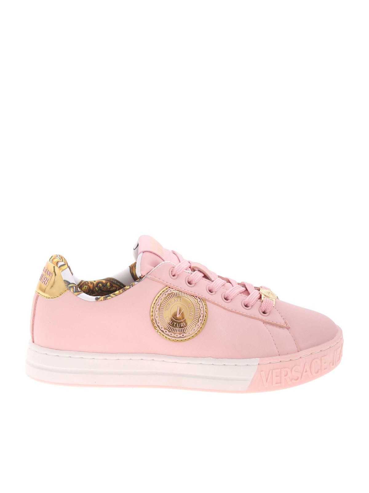 スニーカー VERSACE JEANS COUTURE Woman Sneakers Pink 78VA3SA8ZSC61 489 VERSACE JEANS COUTURE: Shoes woman - Pink | Versace Jeans