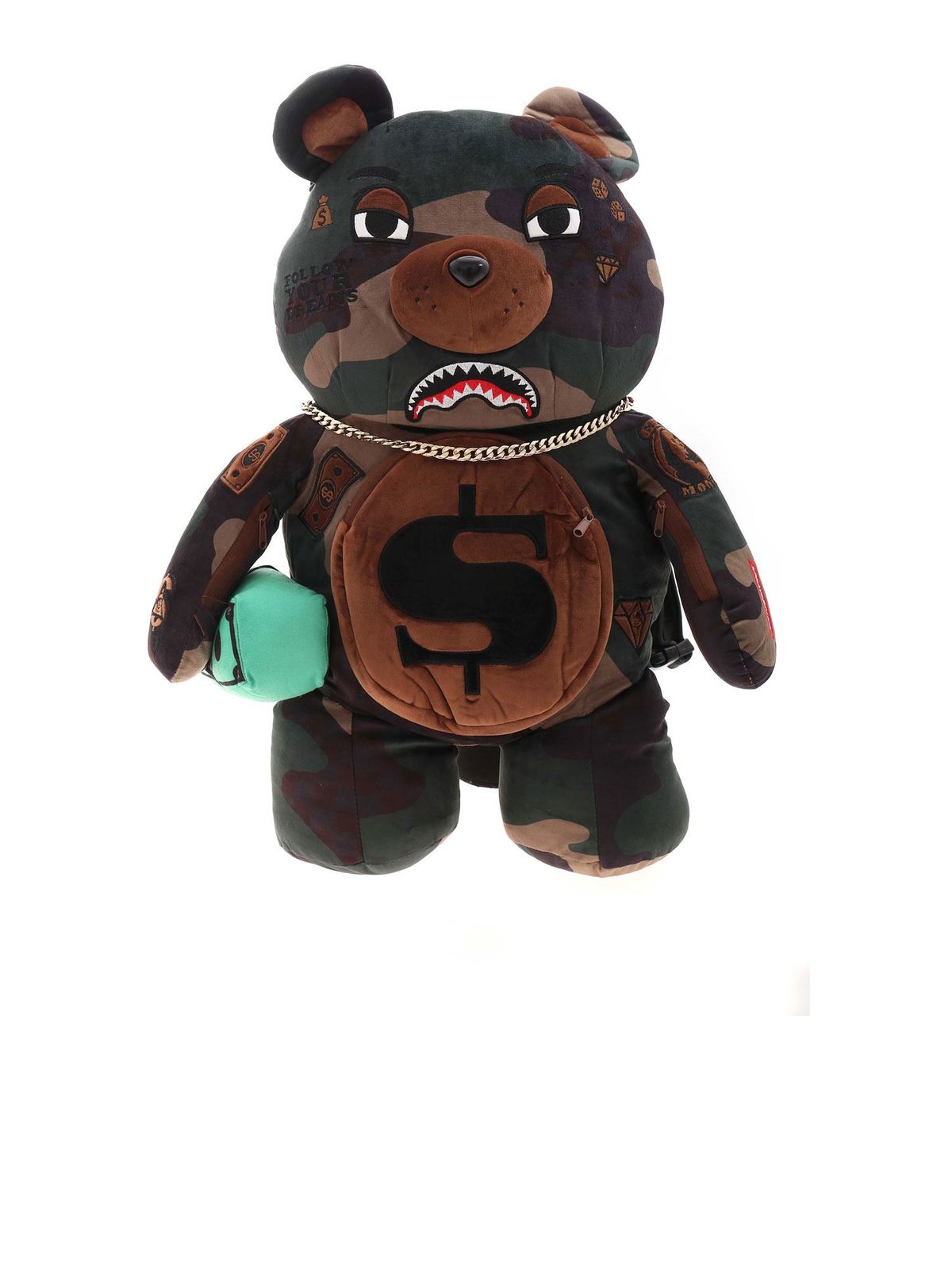 Backpacks Sprayground - Teddy Bear Money backpack in green camo