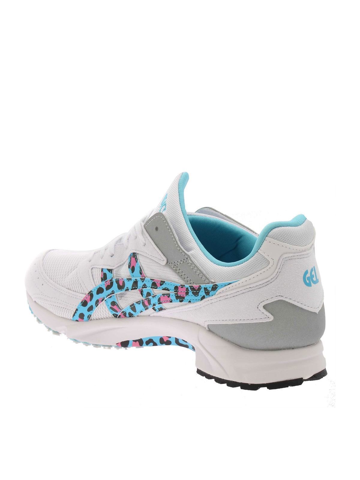Shop Comme Des Garçons Shirt Tarther Sc Sneakers In White And Light Blue In Blanco