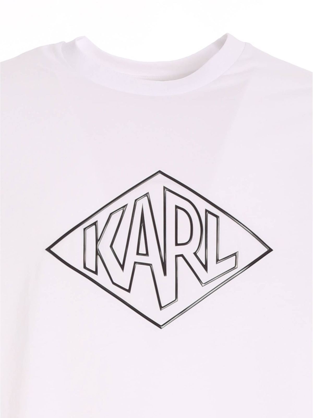 Shop Karl Lagerfeld Karl T-shirt In White