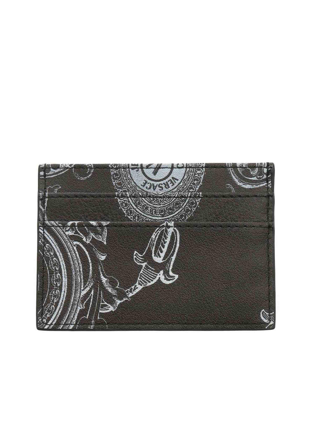 Versace outlet Jeans Couture Garland Baroque Card Case