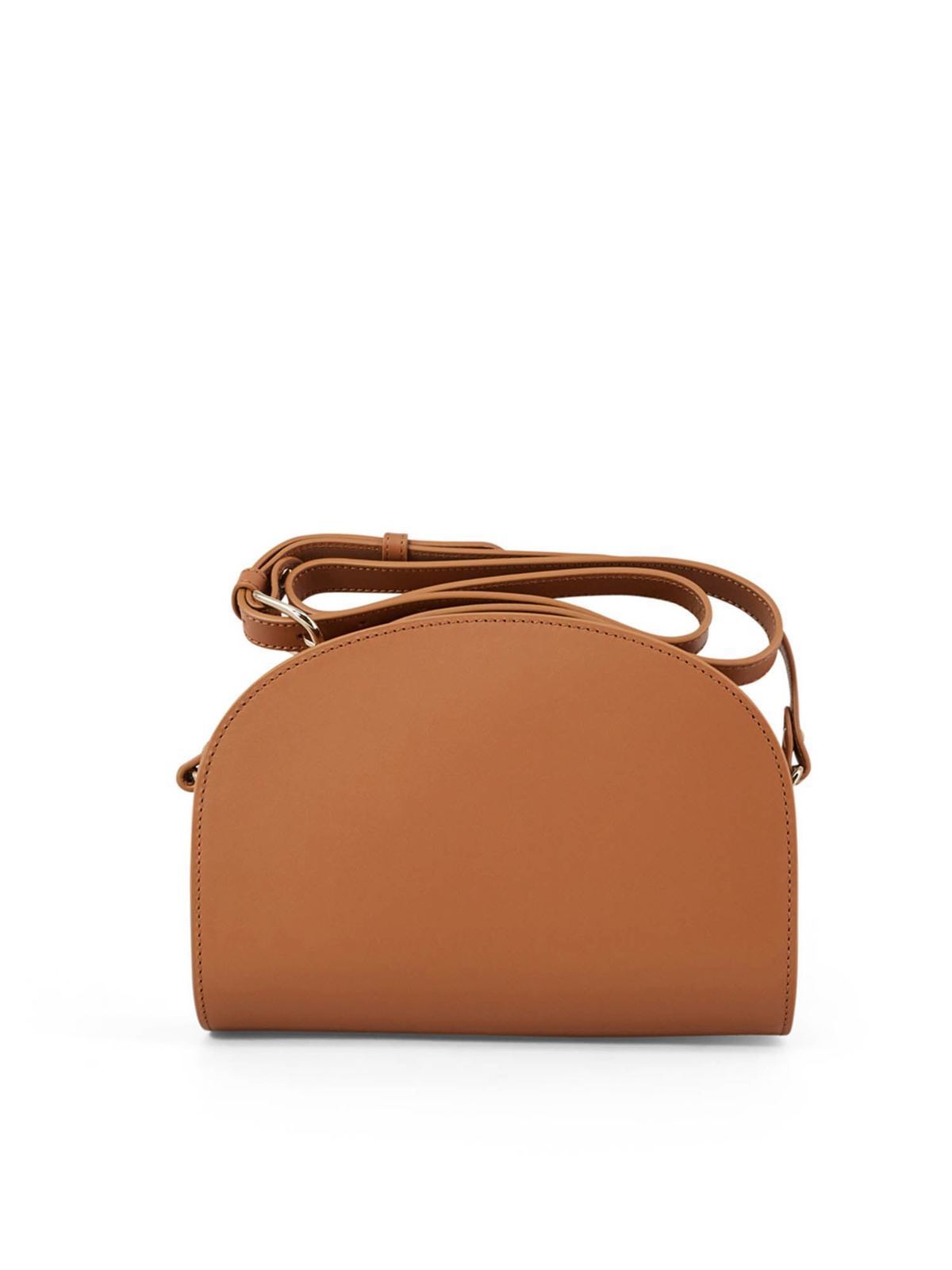 A.P.C Demi-Lune Crossbody Bag - Brown