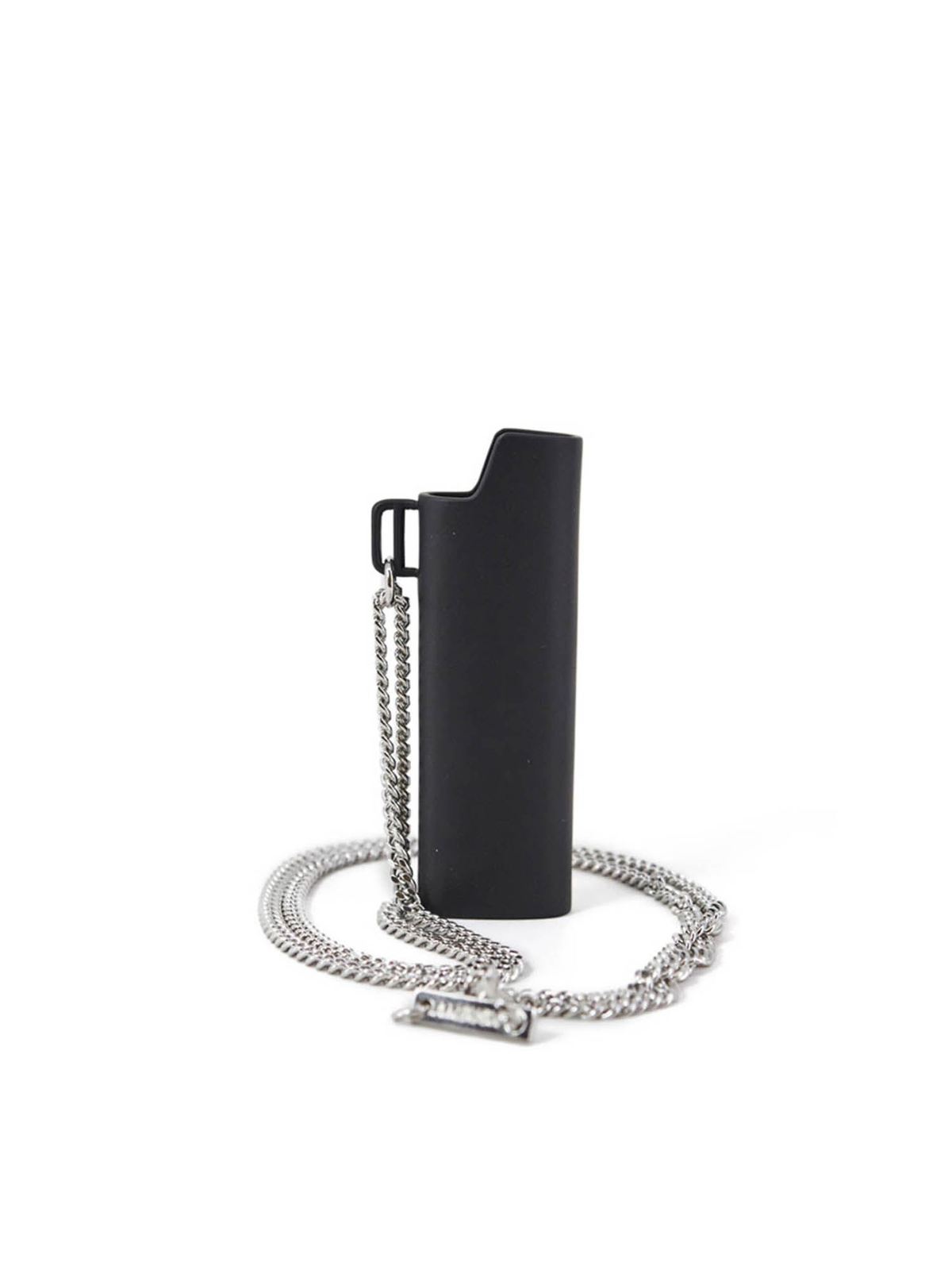 Necklaces & Chokers Ambush - Lighter necklace in black and silver ...