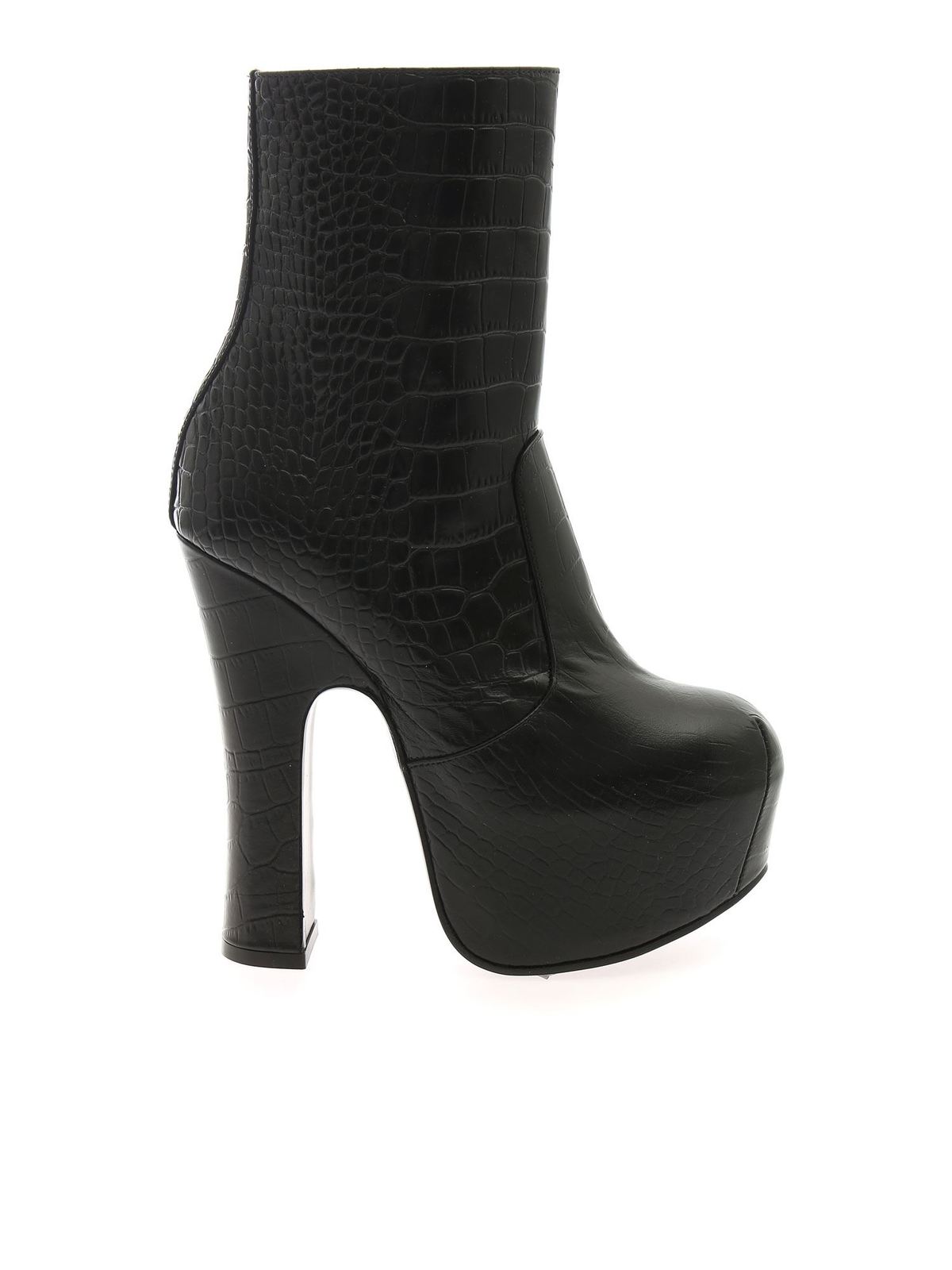 Vivienne Westwood Elevated Ankle Boots In Black In Negro