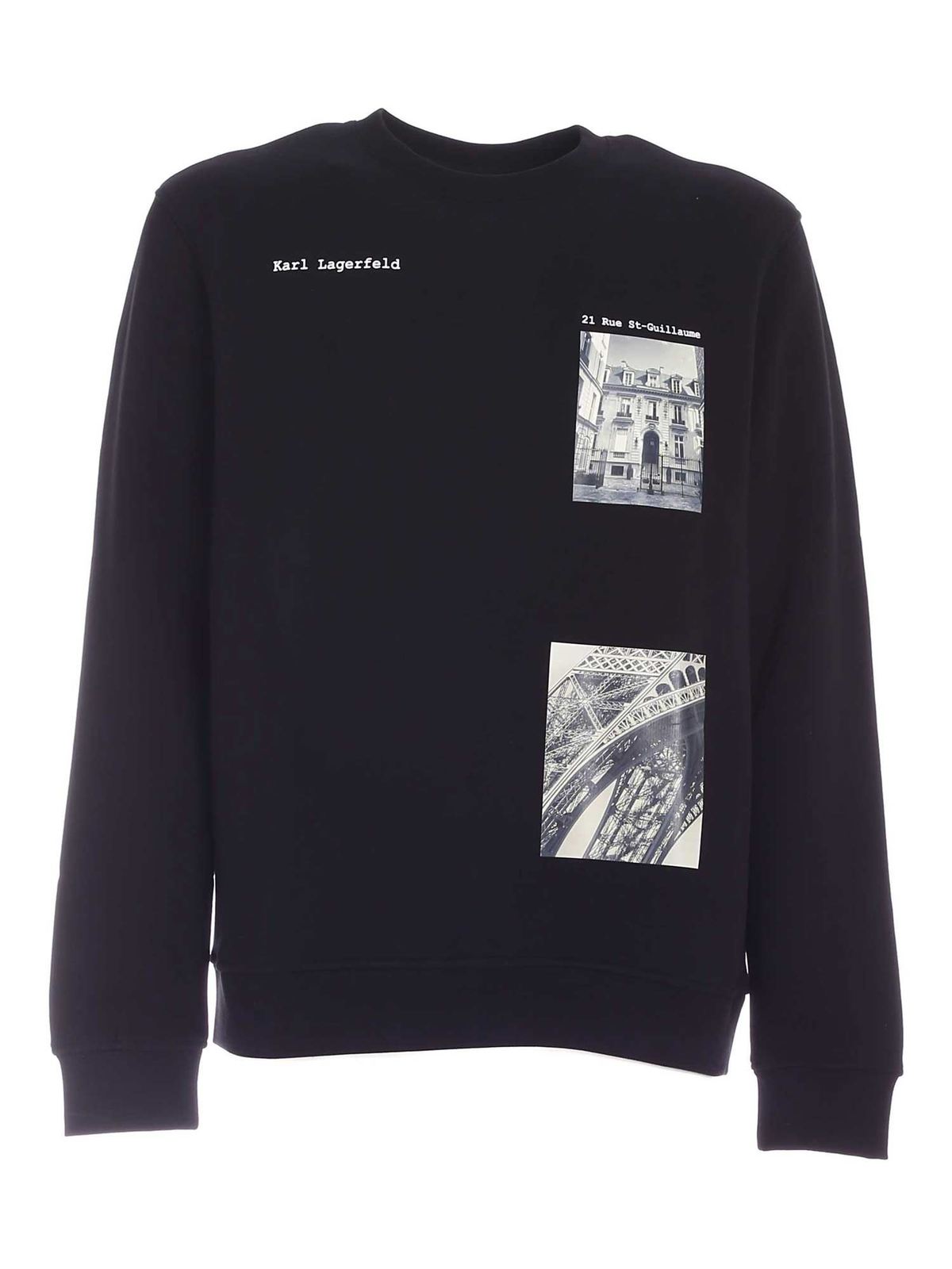 Karl Lagerfeld Polaroid Sweatshirt In Black