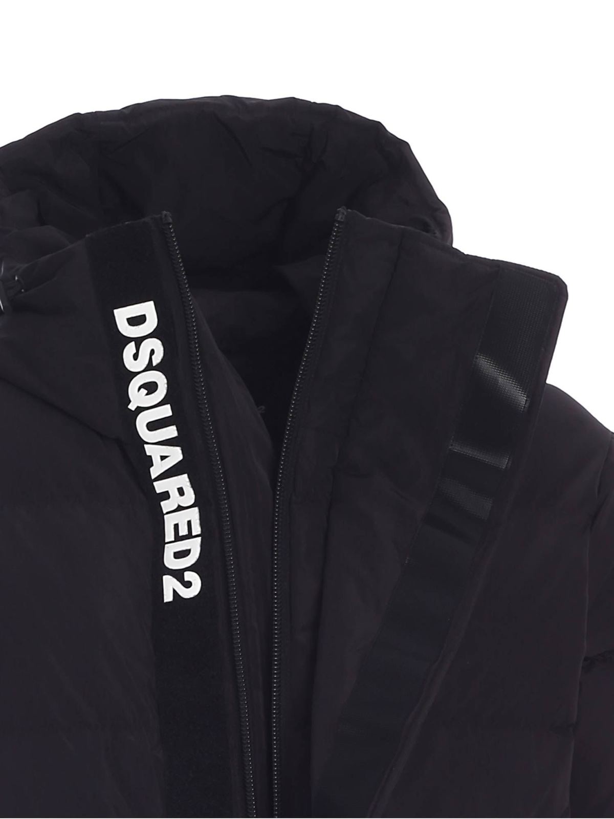 Shop Dsquared2 D2 Down Jacket In Black