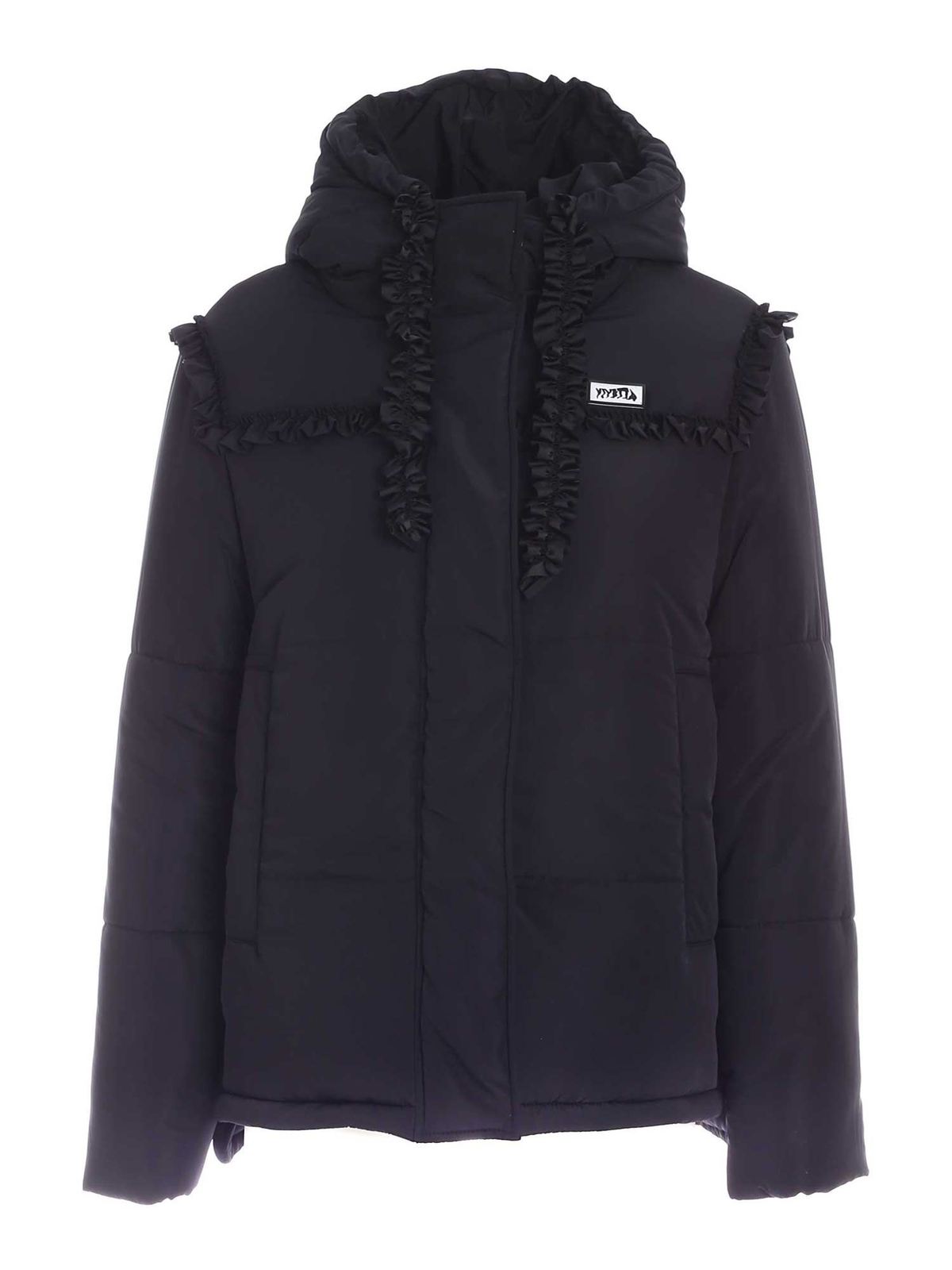 Vivetta Rouches Detailed Padded Jacket In Black In Negro