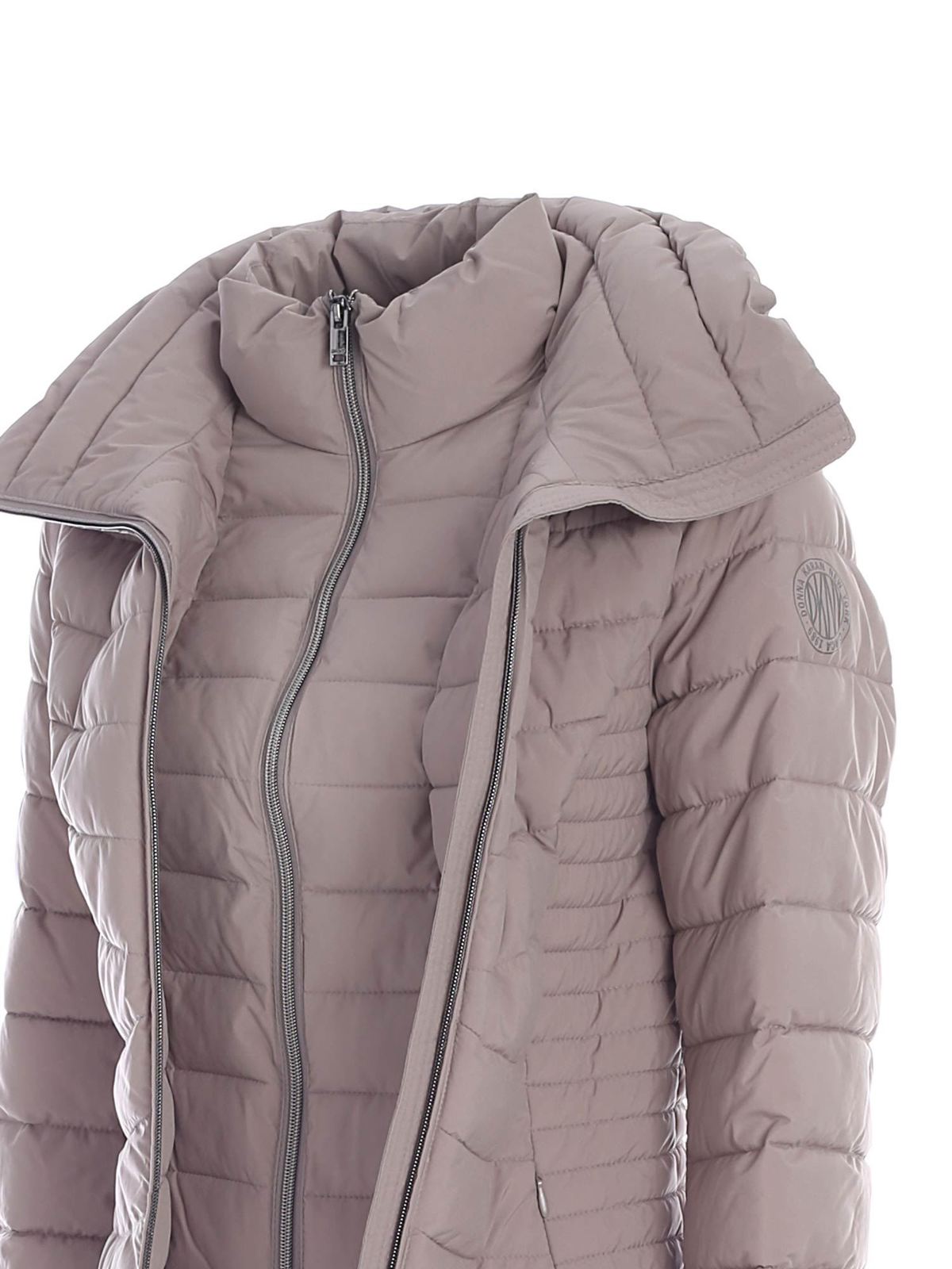 Waisted down jacket in grey