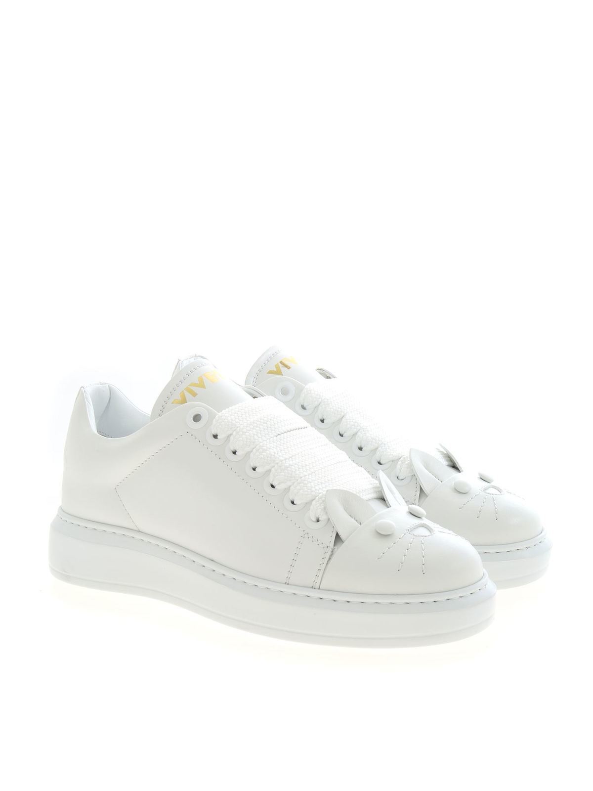 Shop Vivetta Cat Sneakers In White In Blanco