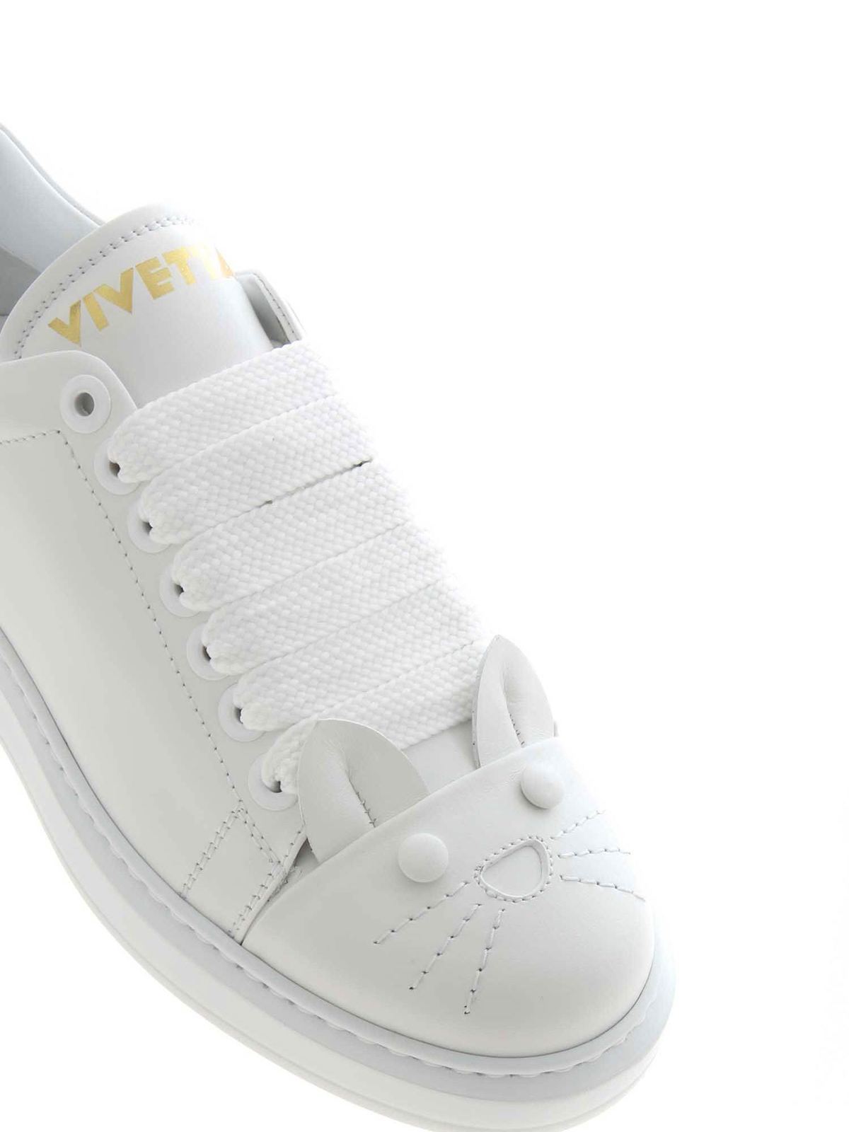 Shop Vivetta Cat Sneakers In White In Blanco