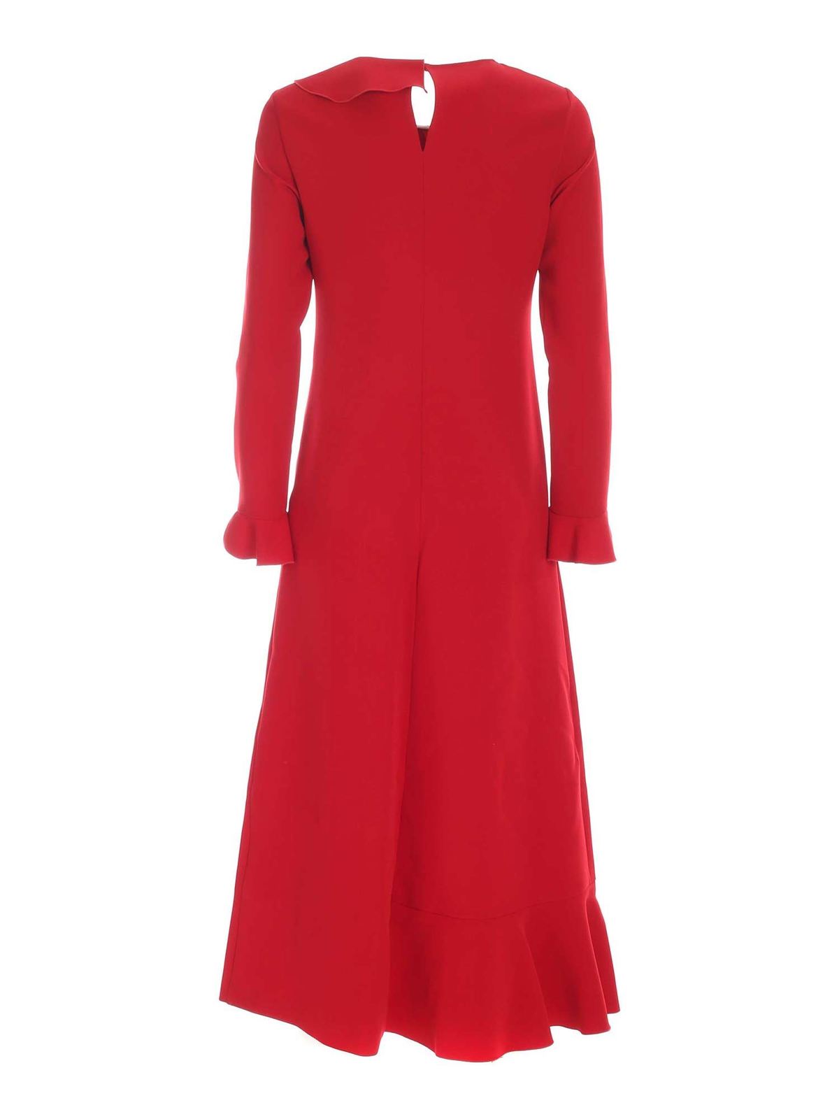 Shop Vivetta Rouches Dress In Red In Rojo
