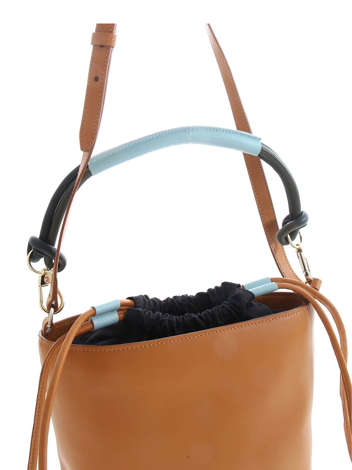 Loewe Gate Handle Bucket Bag in Brown
