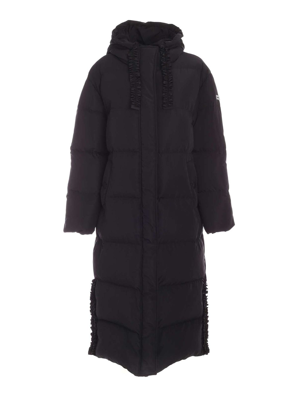 Vivetta Rouches Detailed Down Jacket In Black In Negro
