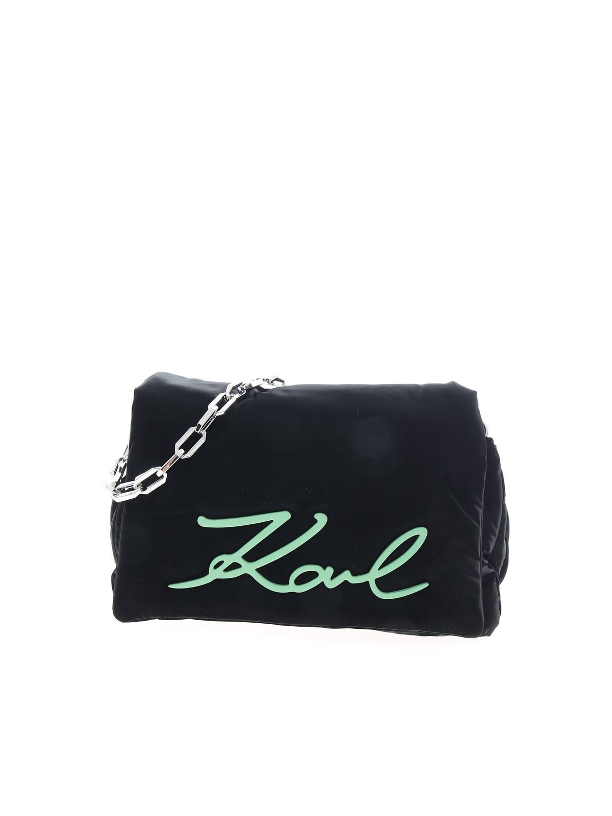Karl Lagerfeld K/signature Soft Small Bag In Black In Negro