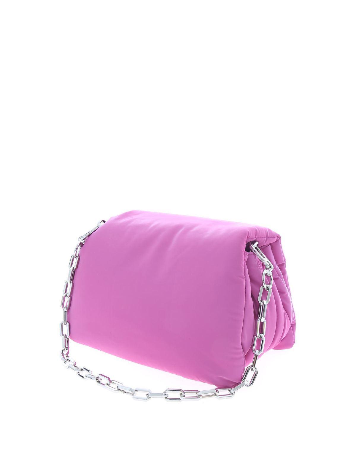 Karl Lagerfeld - K/Signature Leather Shoulder Bag Pink