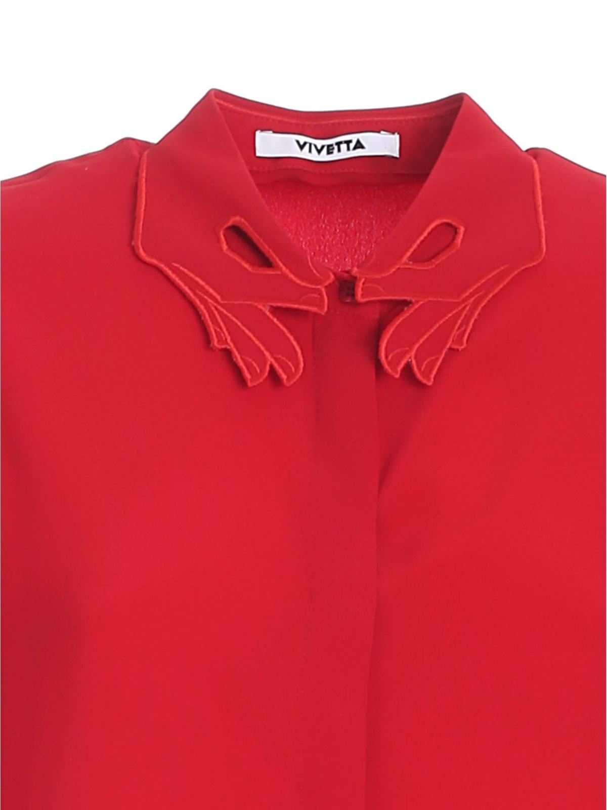 Shop Vivetta Hands Collar Shirt In Red In Rojo