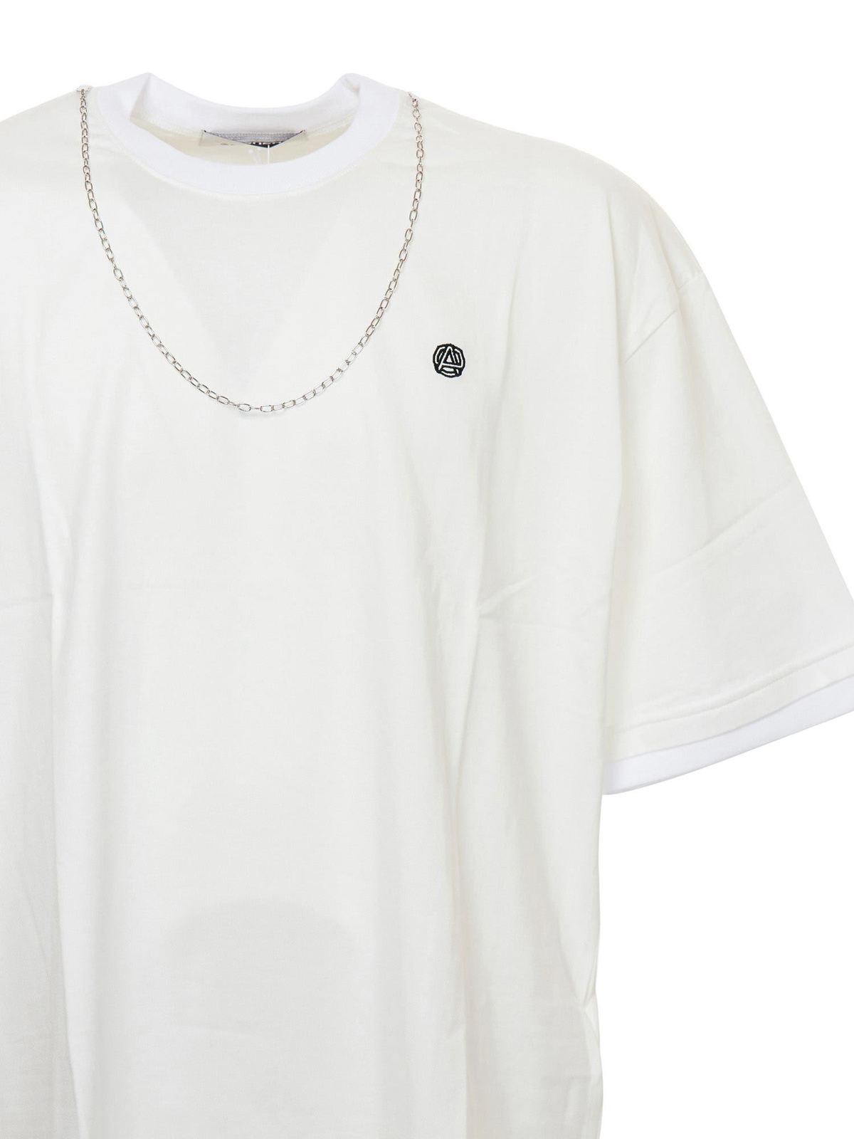 Shop Ambush Chain Collar T-shirt In White