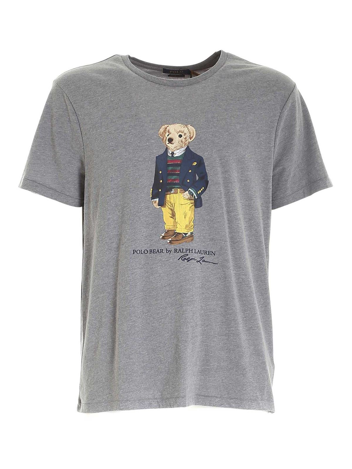 Ralph Lauren Polo Bear T-shirt In Gray In Grey