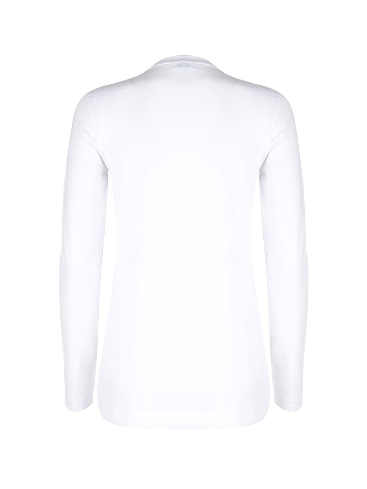 Shop Brunello Cucinelli Shiny Tab T-shirt In White In Blanco