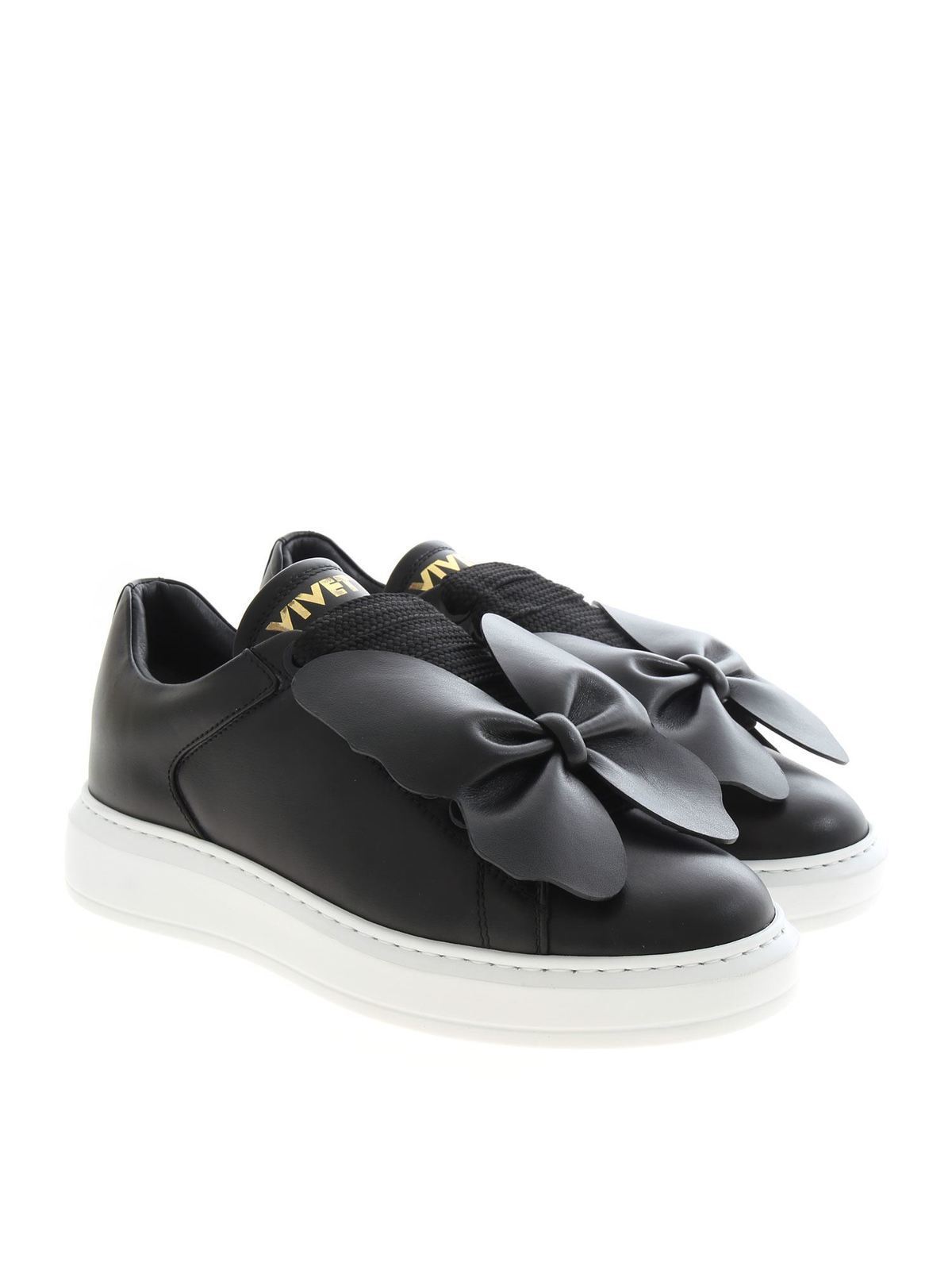 Shop Vivetta Butterfly Sneakers In Black In Negro