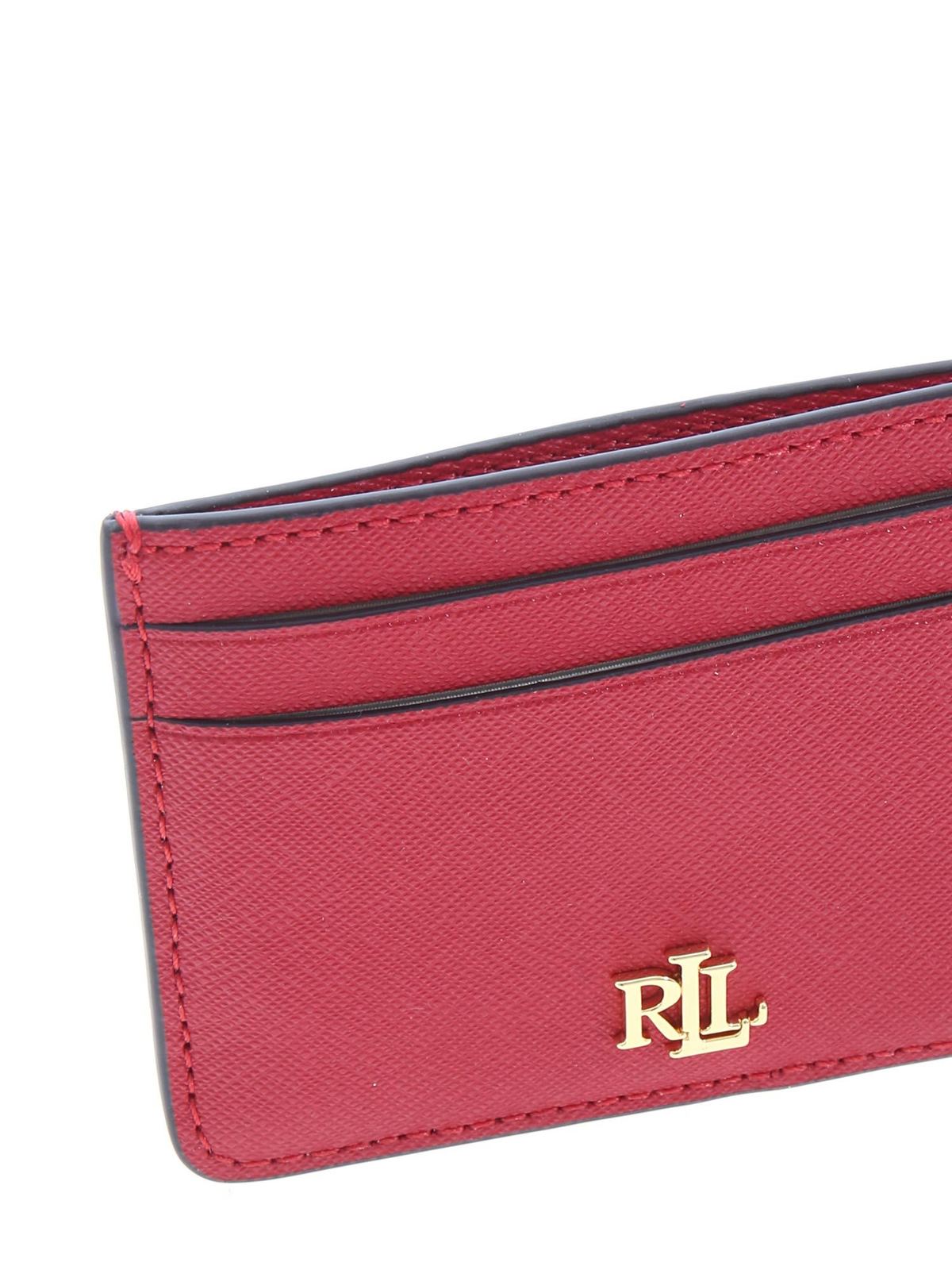 Lauren Ralph Lauren, Bags, Lauren Ralph Lauren Red Saffiano Genuine  Leather Shoulder Bag Purse