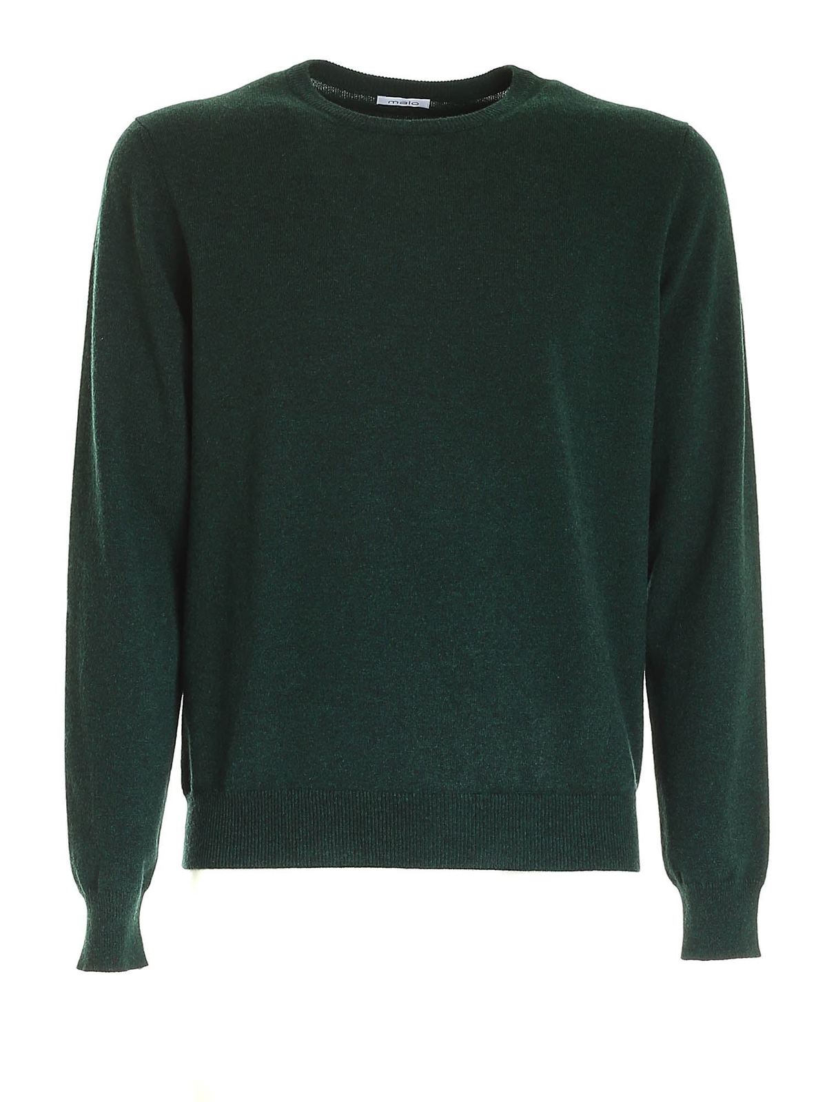 Malo Cashmere Sweater In Wool In Green