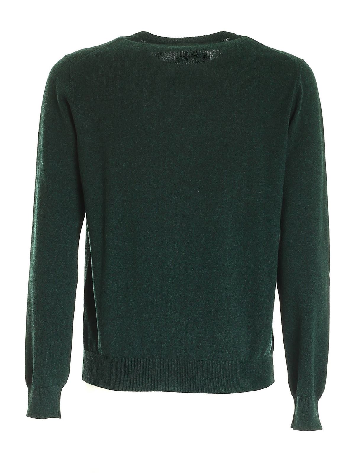Shop Malo Cashmere Sweater In Wool In Green