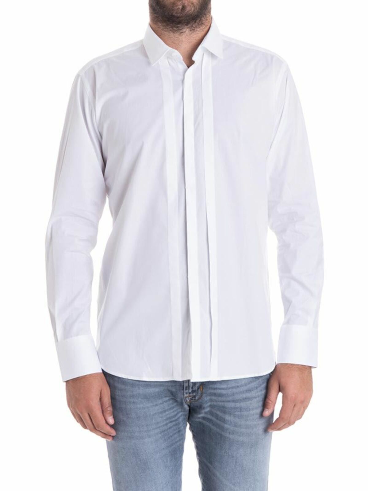 Karl Lagerfeld Stretch Cotton Shirt In White