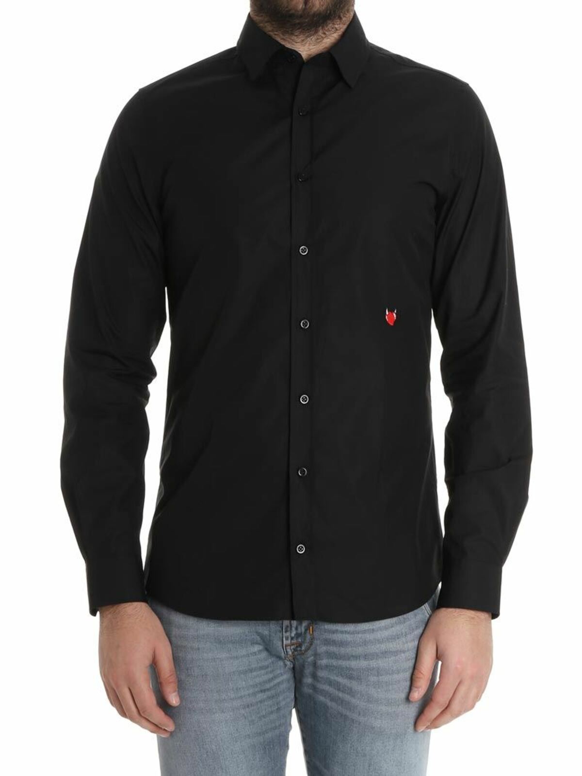 Moschino Heart Shirt In Negro