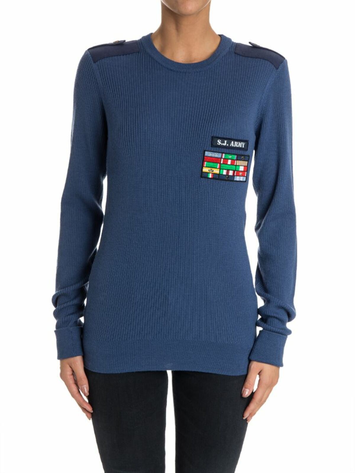 Stella Jean Wool Sweater In Azul