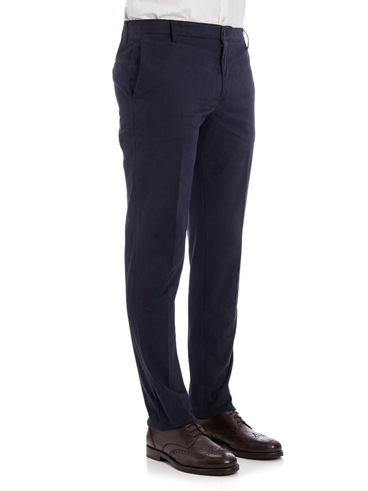 Shop Kenzo Chino Trousers In Blue