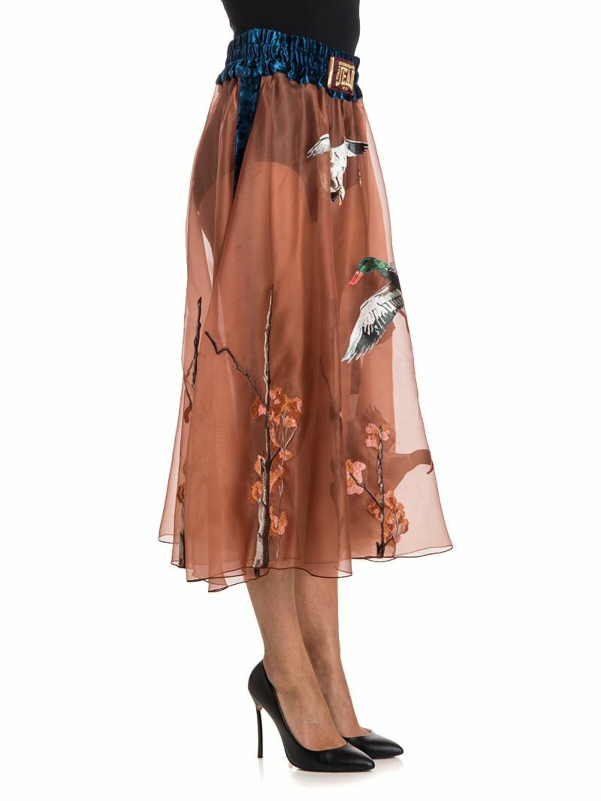 Shop Stella Jean Silk Skirt In Rosado