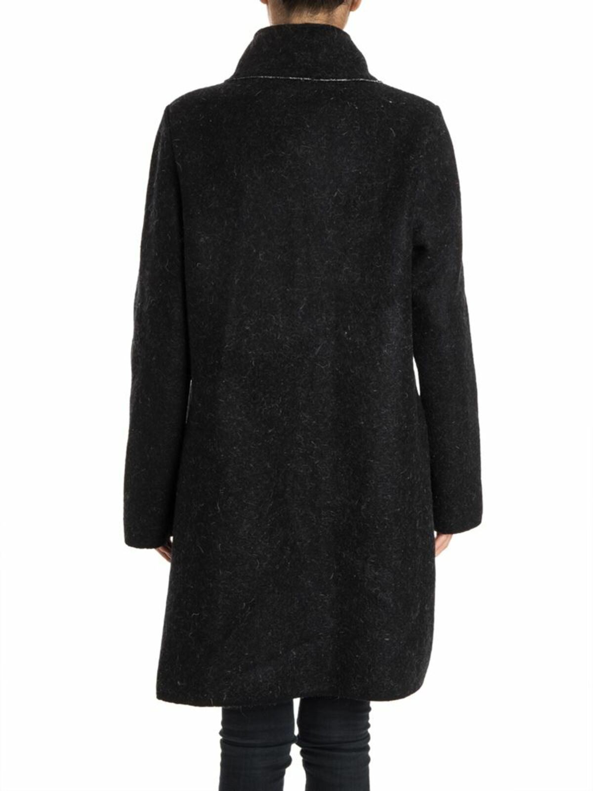 Shop Fuzzi Wool Blend Coat In Negro