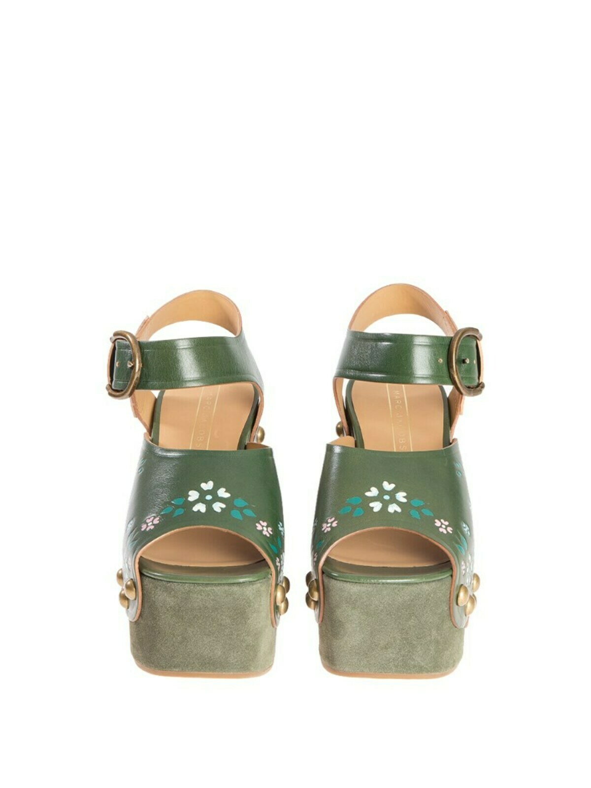 Shop Marc Jacobs Leather Sandals In Green
