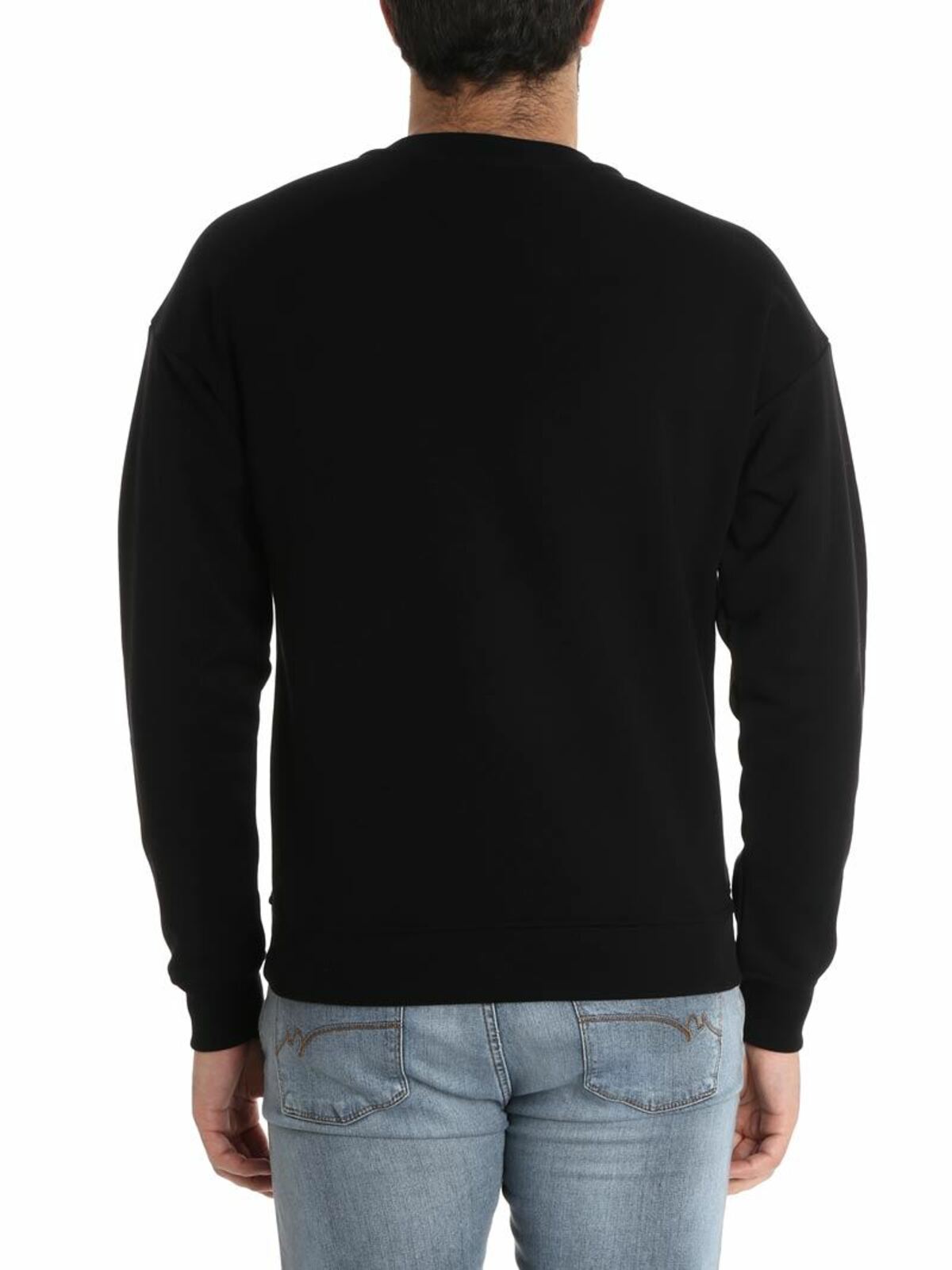 Shop Moschino Studded Sweatshirt In Negro