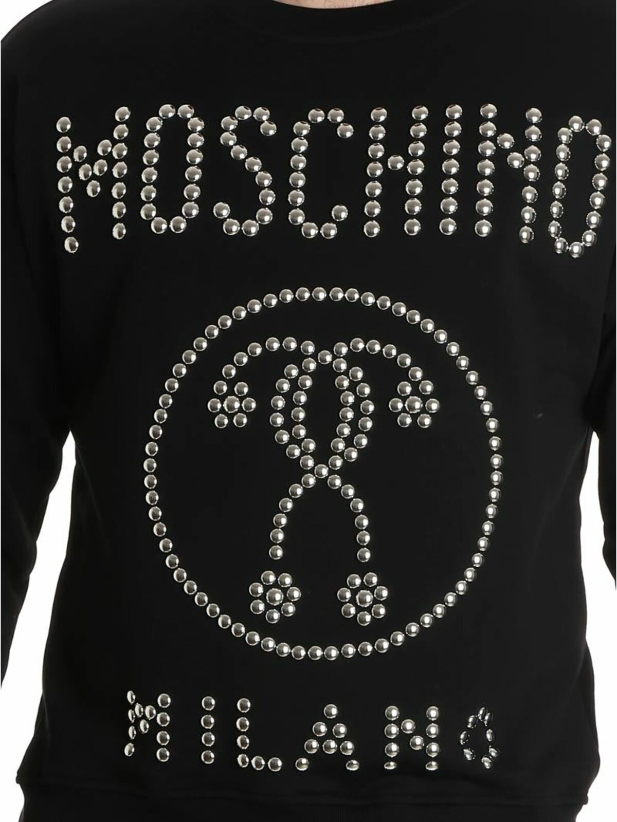 Shop Moschino Studded Sweatshirt In Negro