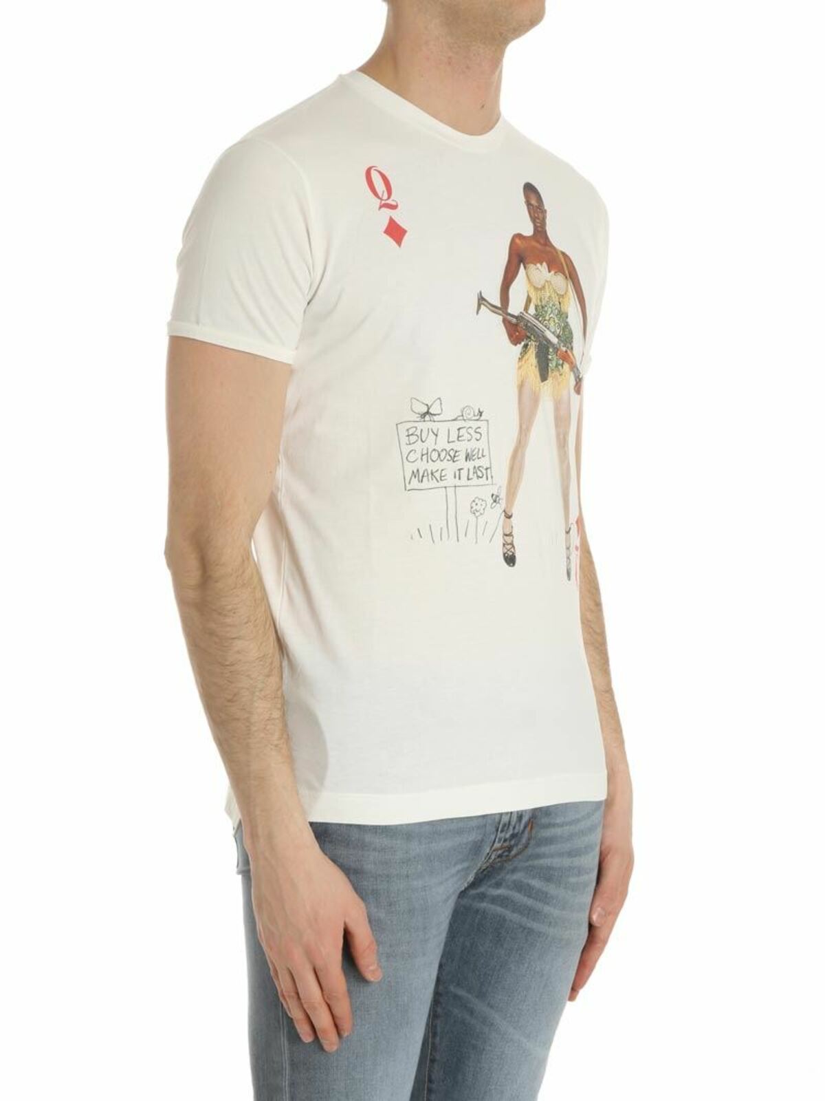 Shop Vivienne Westwood White T-shirt With Woman Print