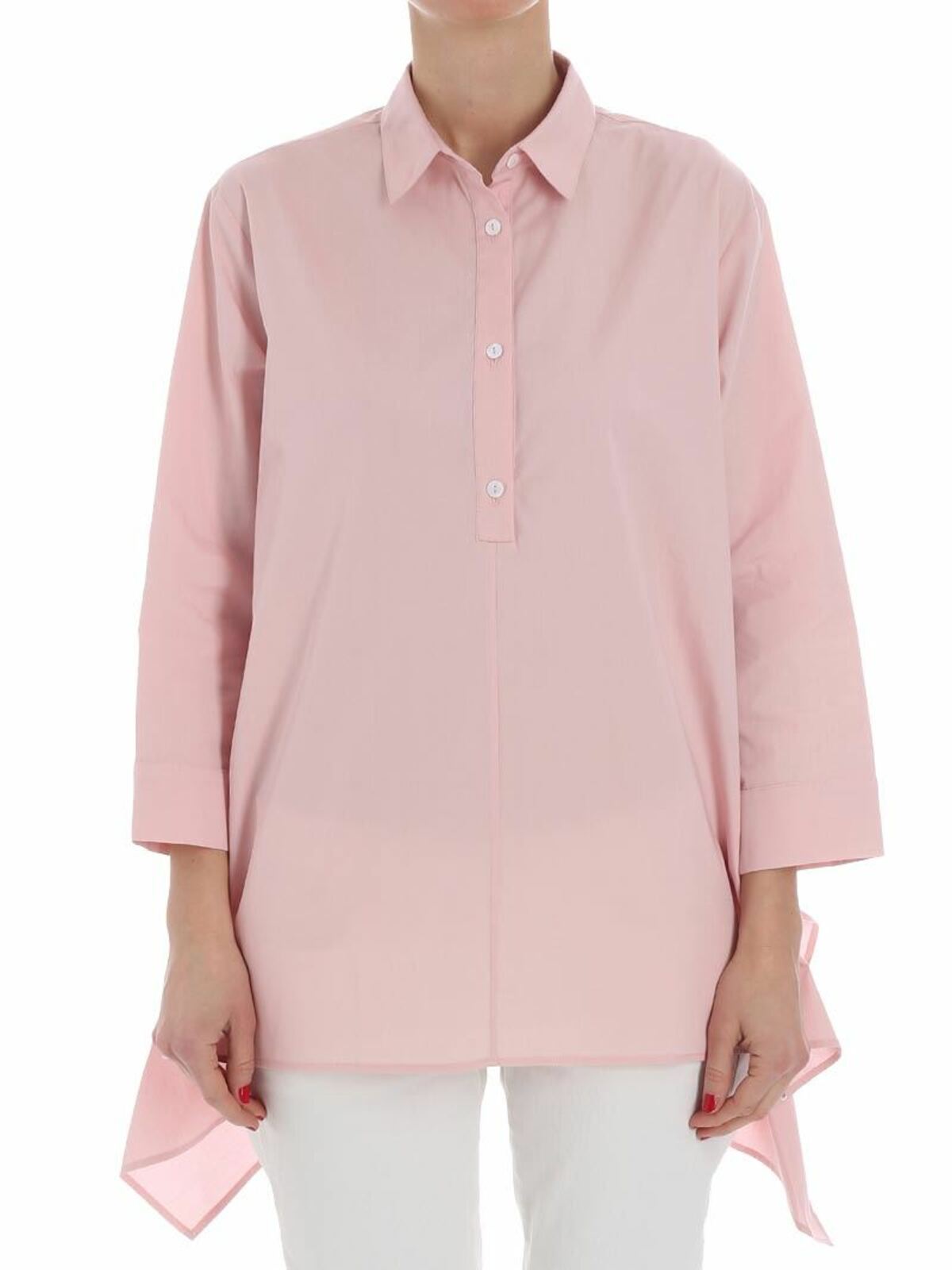 Fuzzi Pink Flared Shirt