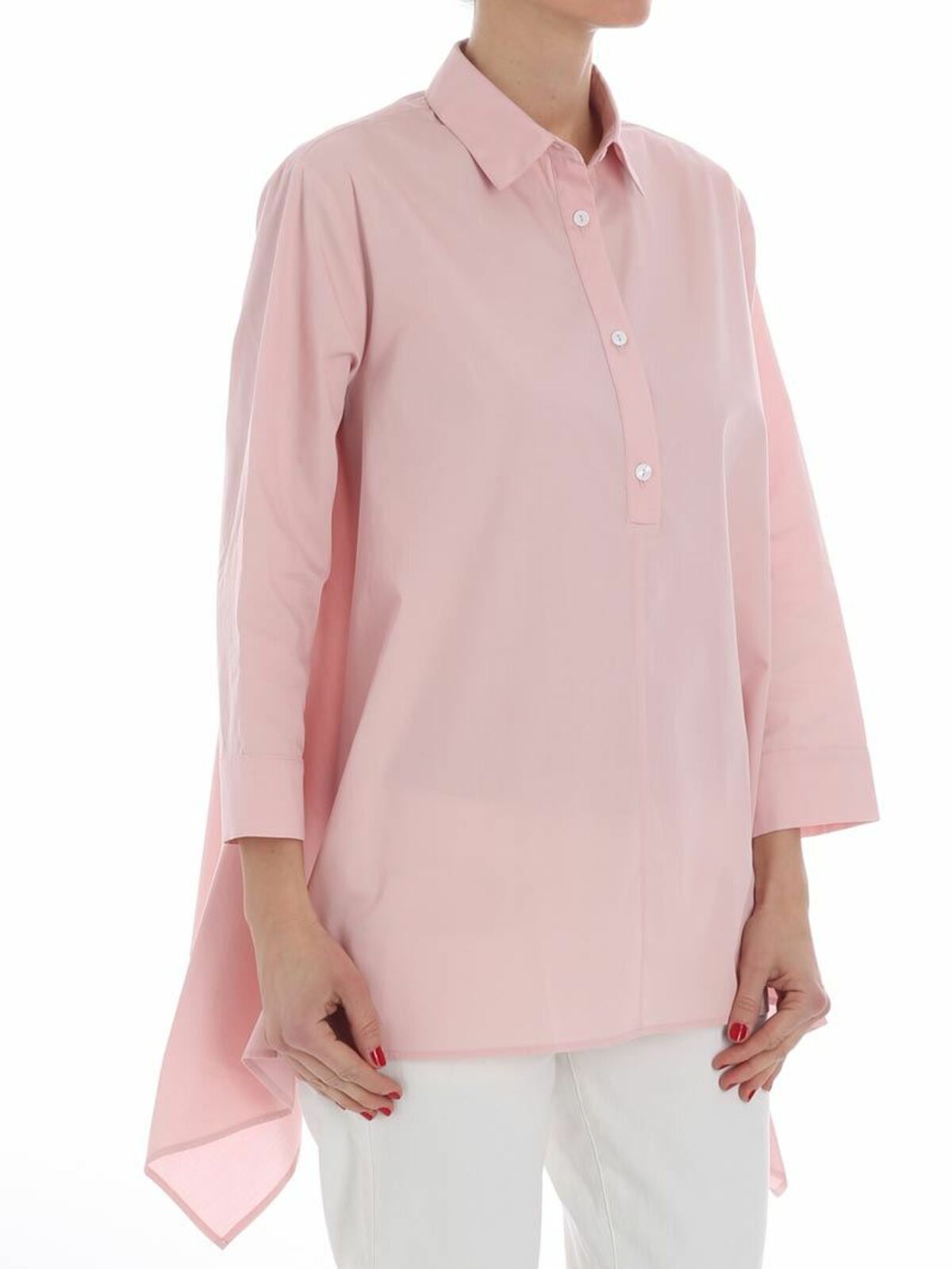 Shop Fuzzi Pink Flared Shirt