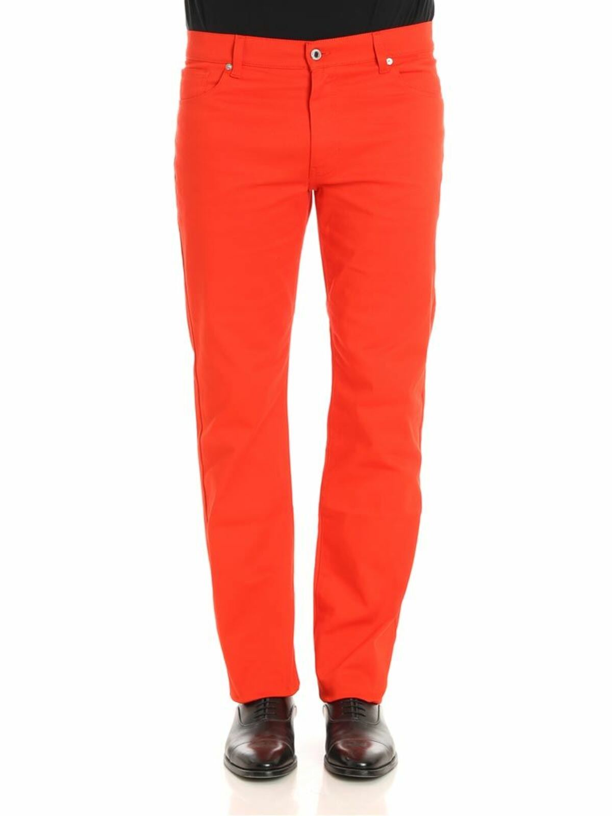 Moschino Red 5 Pockets Pants In Rojo