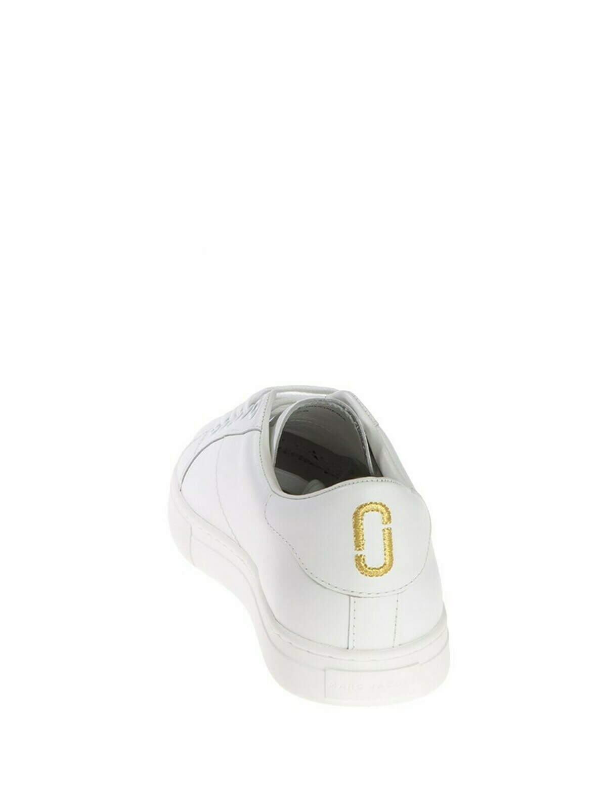 Shop Marc Jacobs Leather Sneakers In Blanco