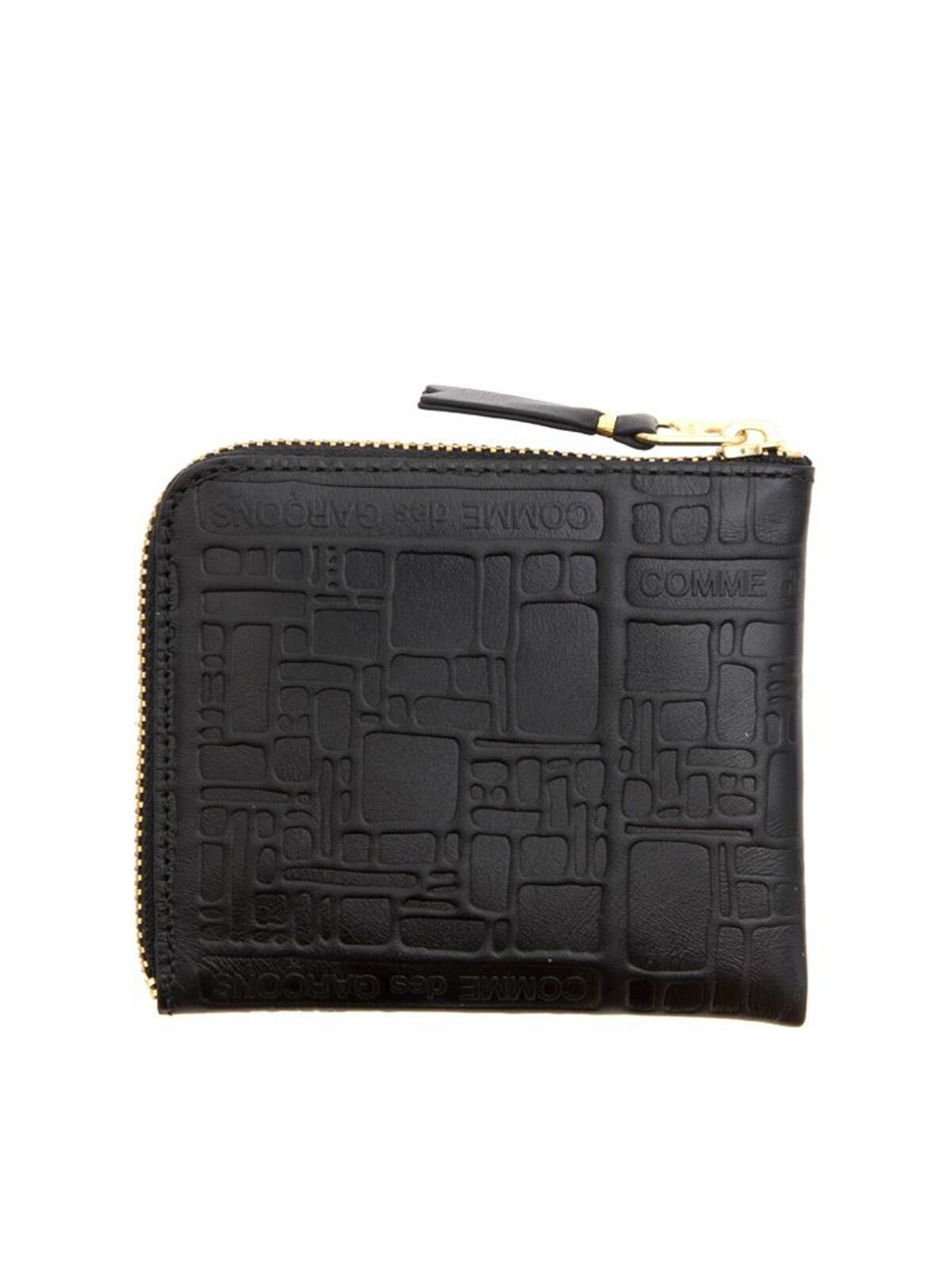 Shop Comme Des Garçons Embossed Logo Wallet In Black
