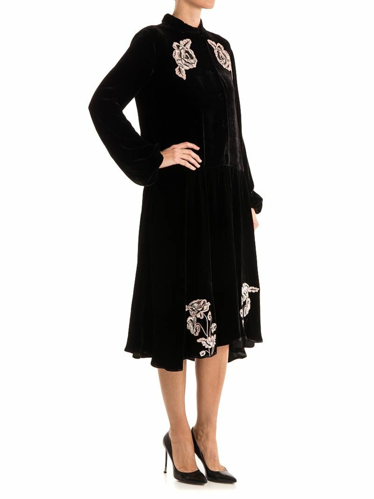 Shop Vivetta Velvet Dress In Black