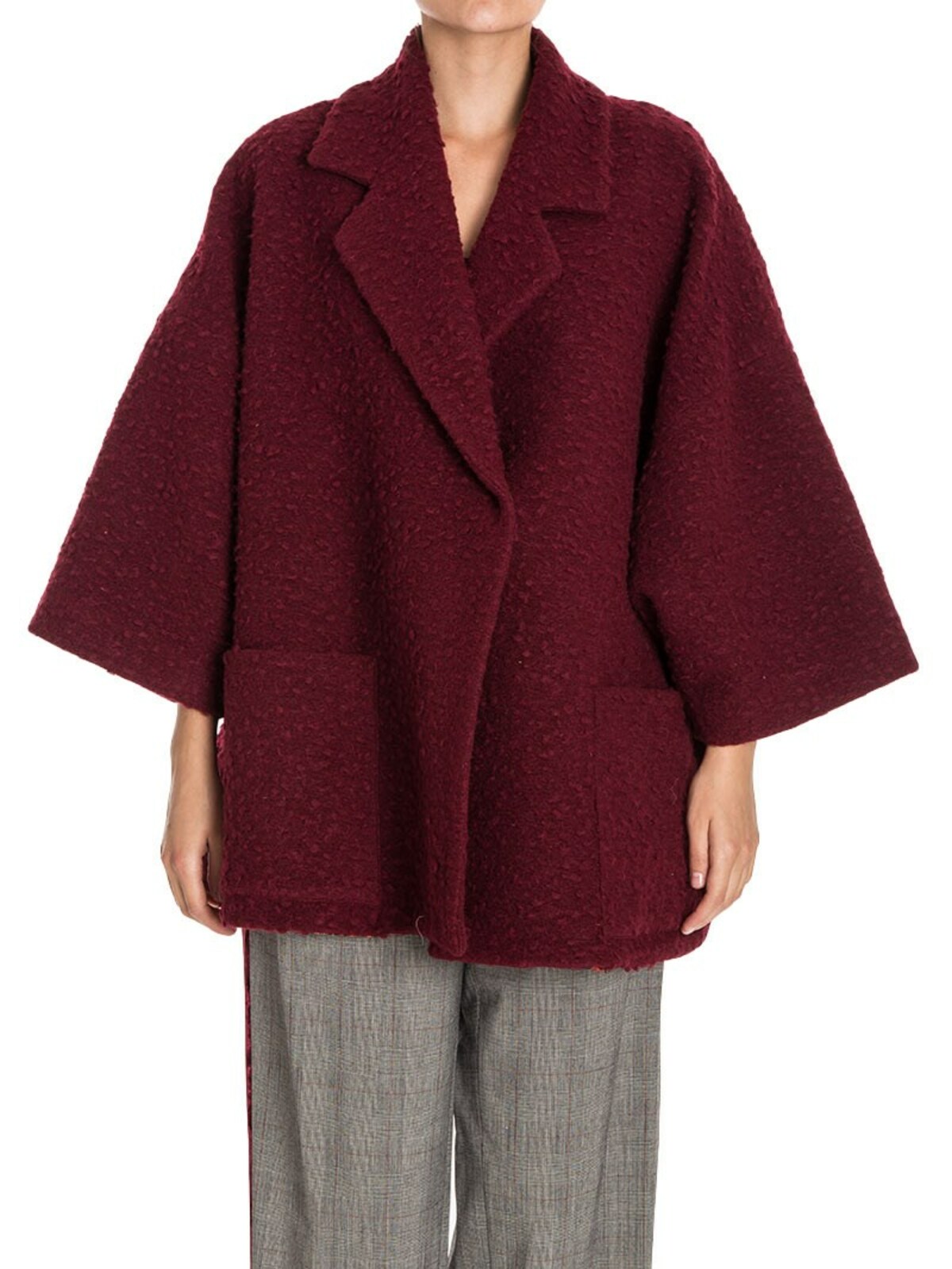 Stella Jean Wool Coat In Red