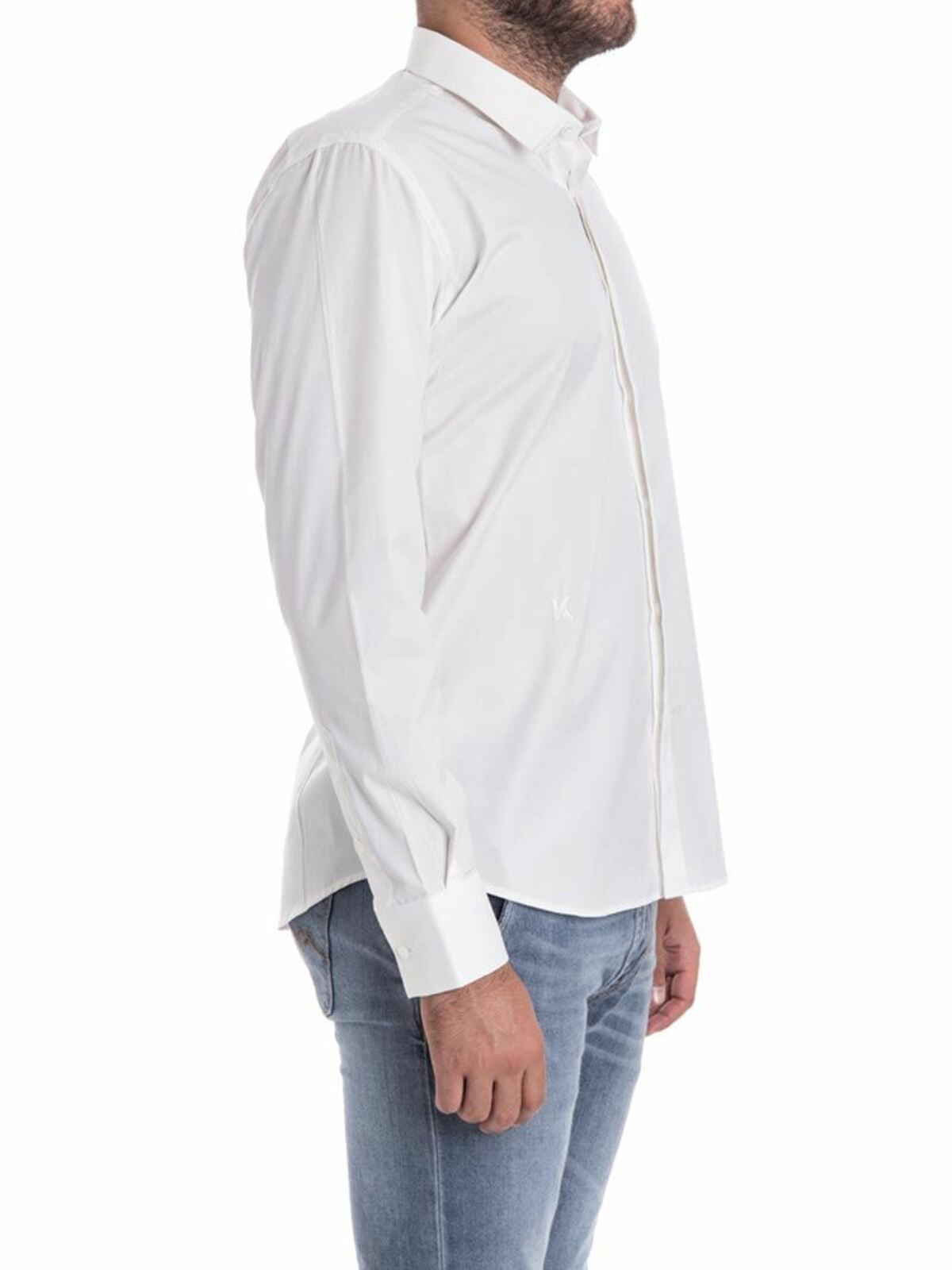 Karl Lagerfeld Stretch Cotton Shirt In White