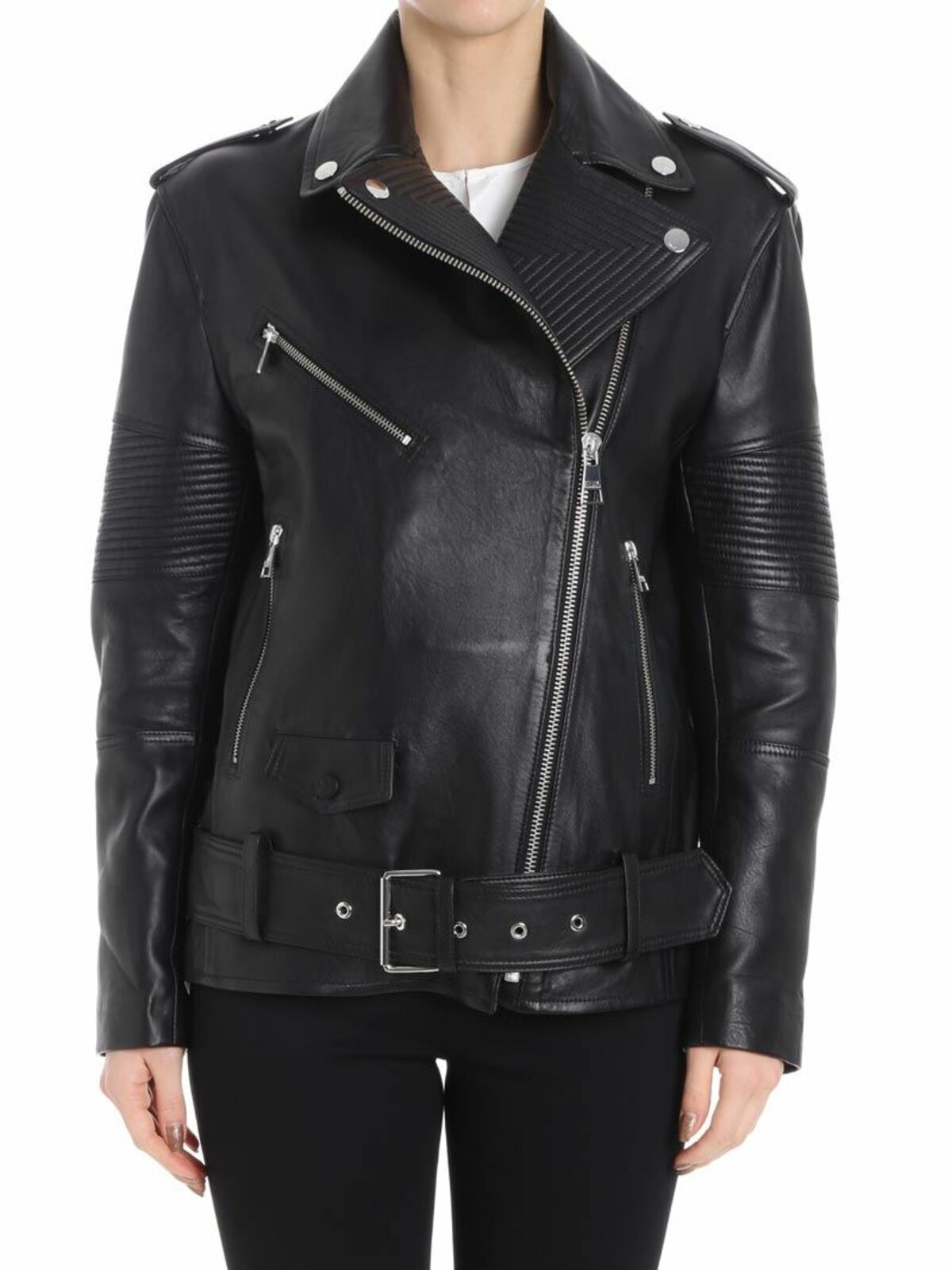 Karl Lagerfeld Leather Jacket In Negro