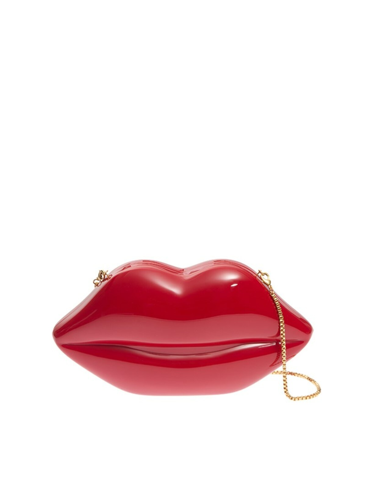 Lulu Guinness Lips Clutch In Rojo