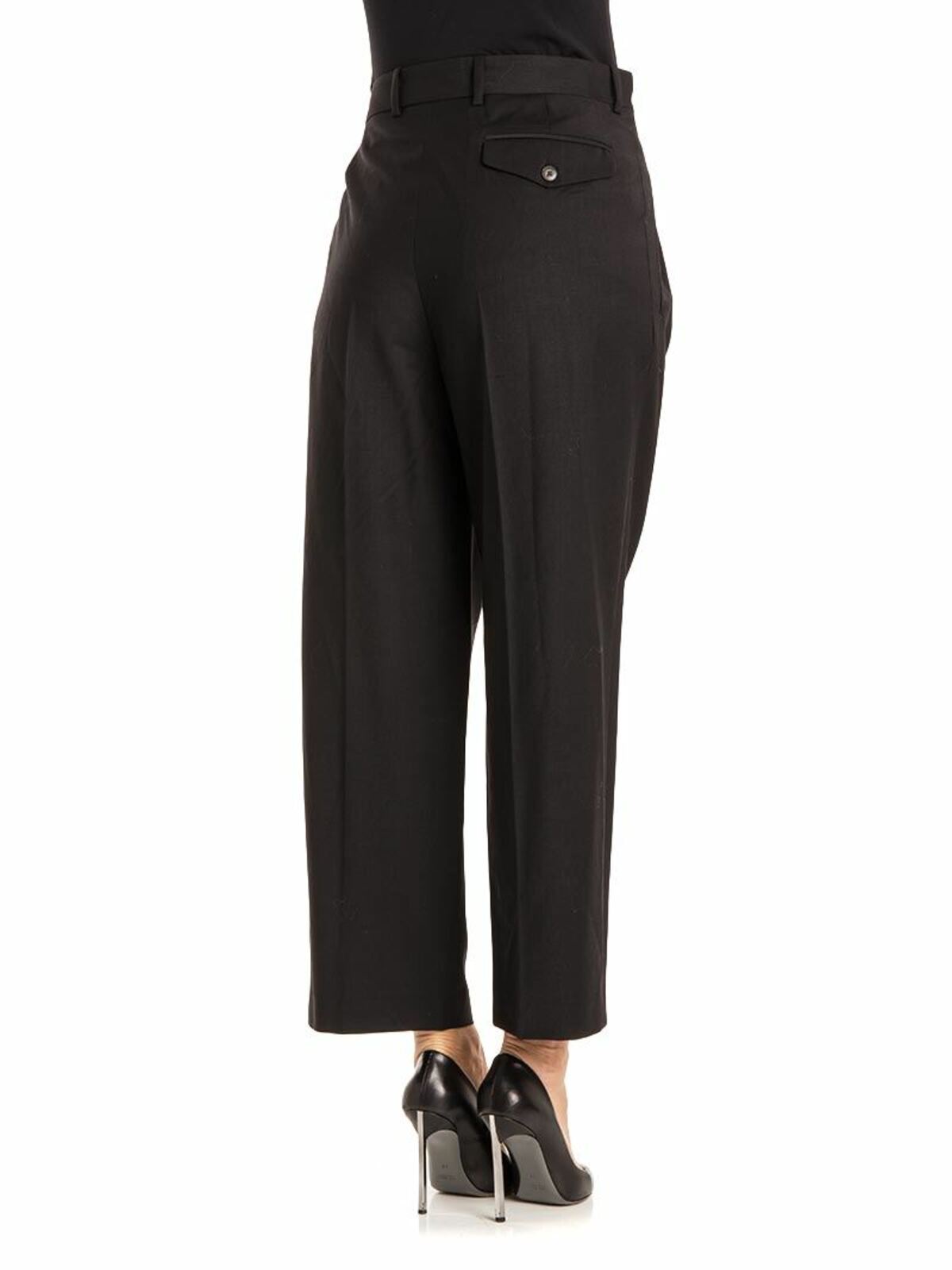 Shop Stella Jean Wool Trousers In Negro