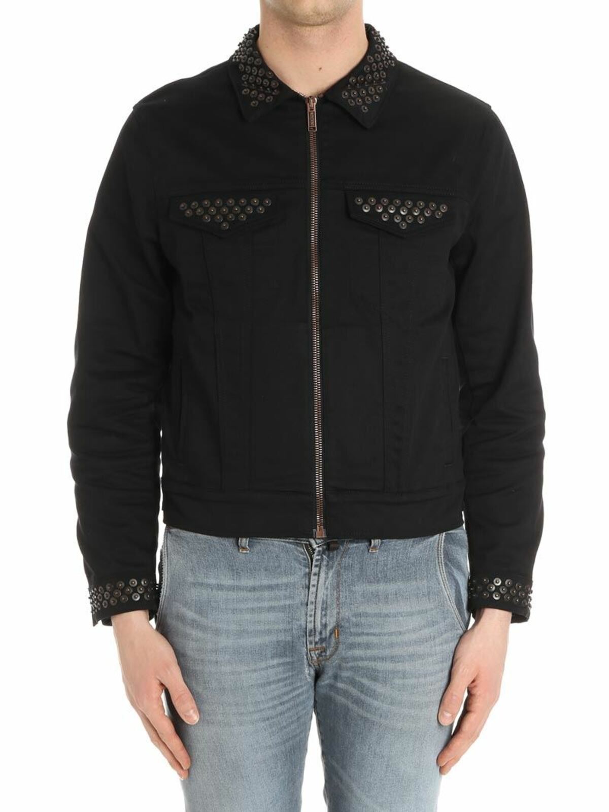 Moschino Black Jacket With Applied Buttons