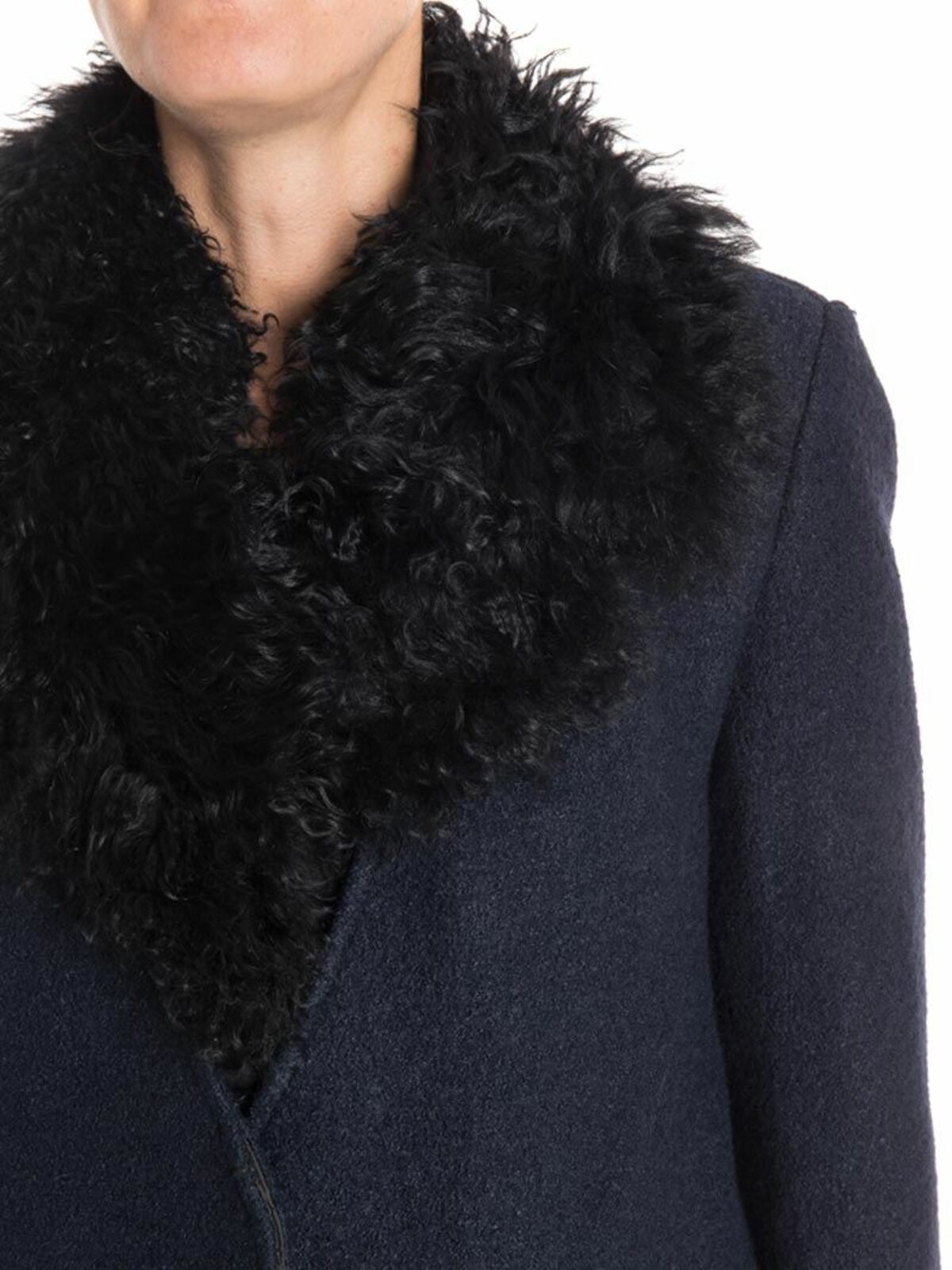 Shop Karl Lagerfeld Wool Blend Coat In Azul